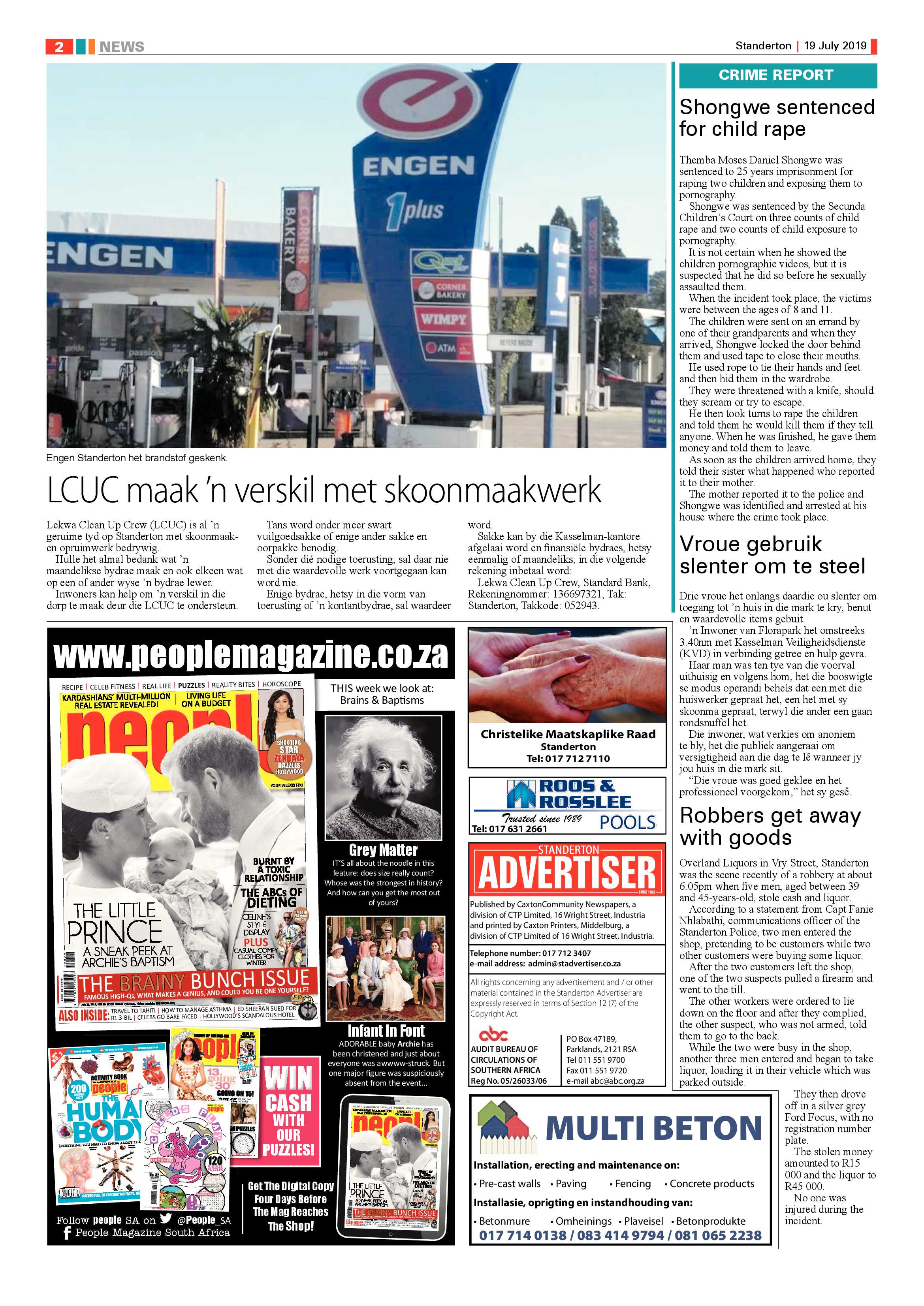 Standerton Advertiser 19 July 2019 page 2