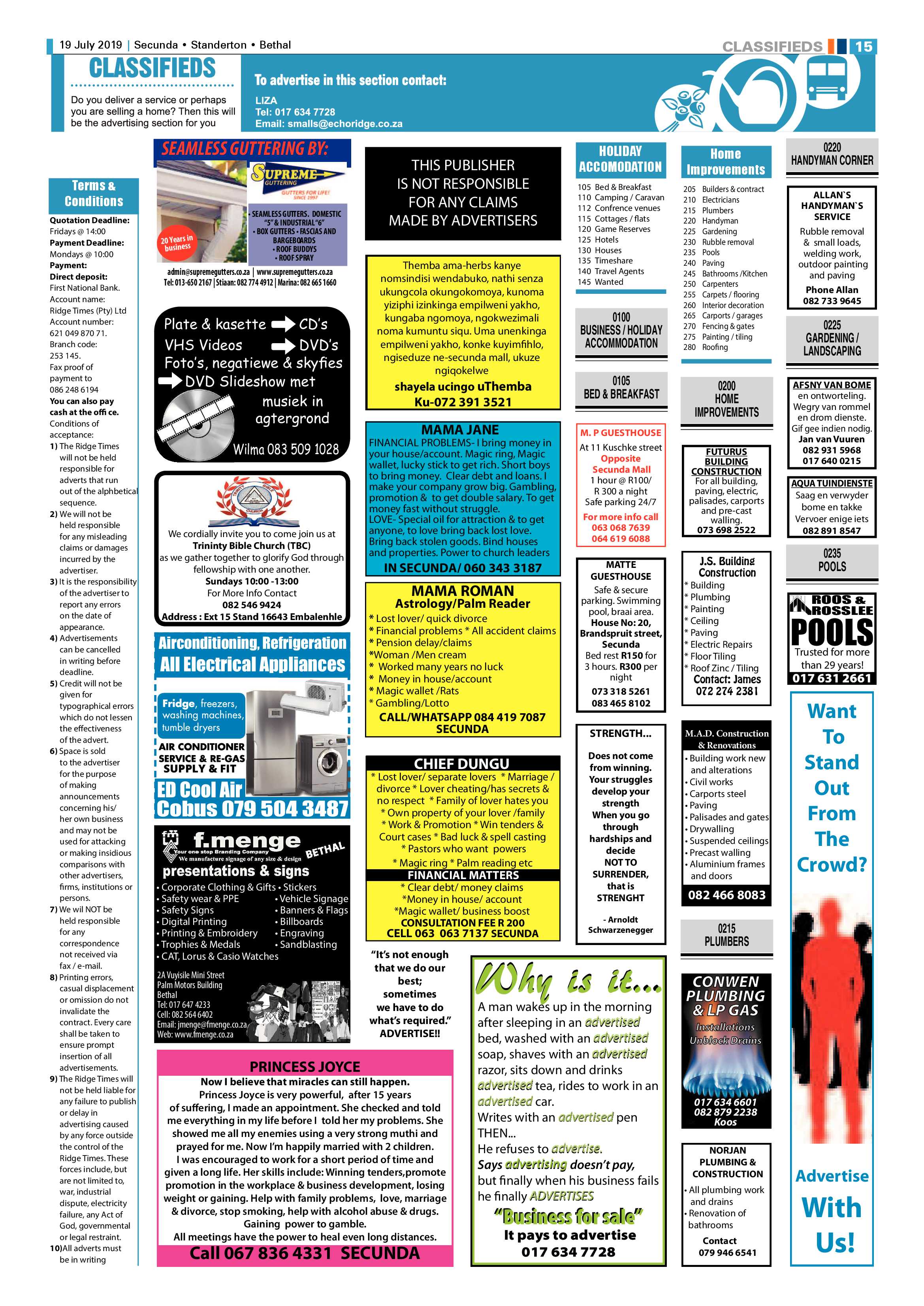 Standerton Advertiser 19 July 2019 page 21