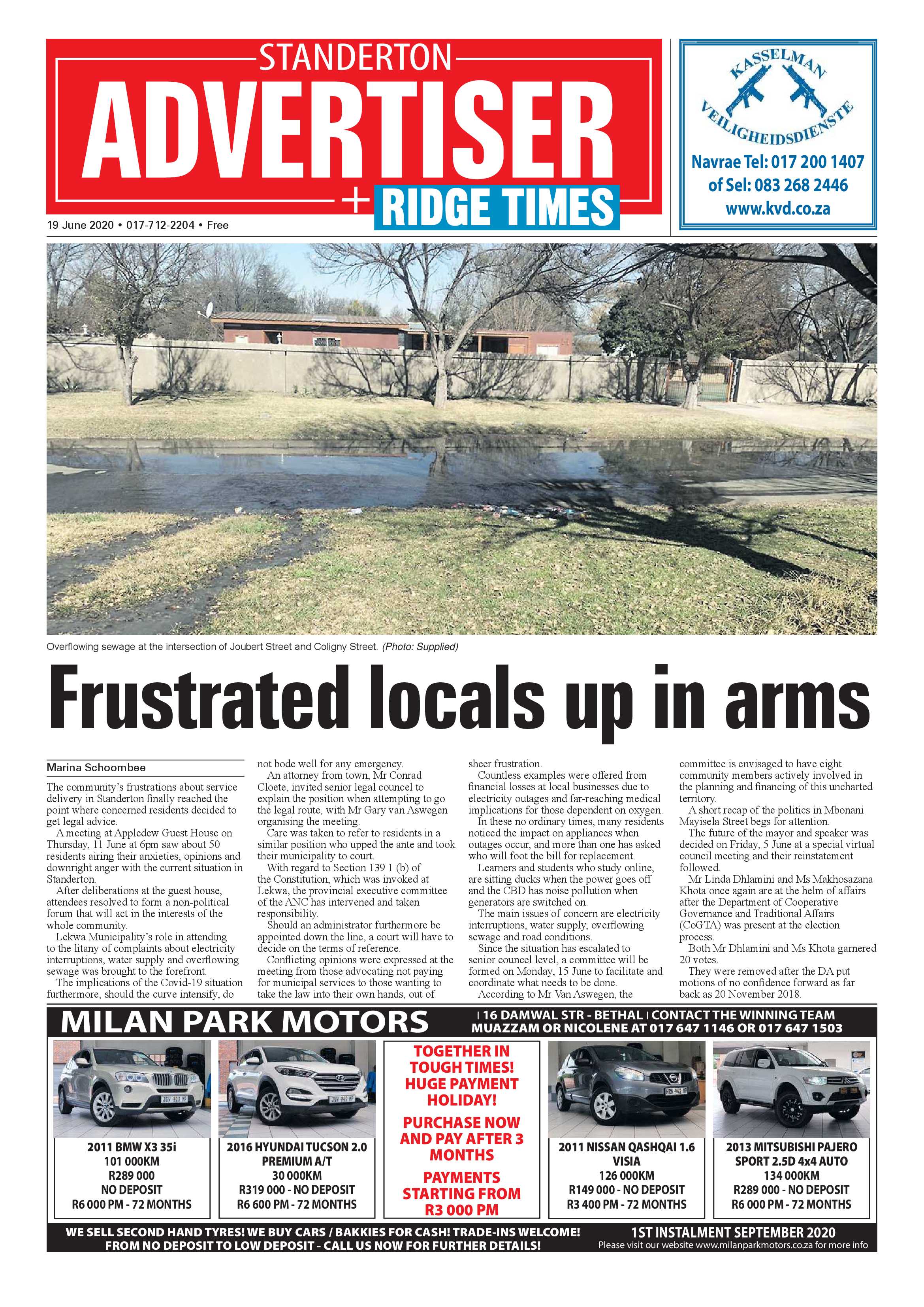 Standerton Advertiser 19 June 2020 page 1