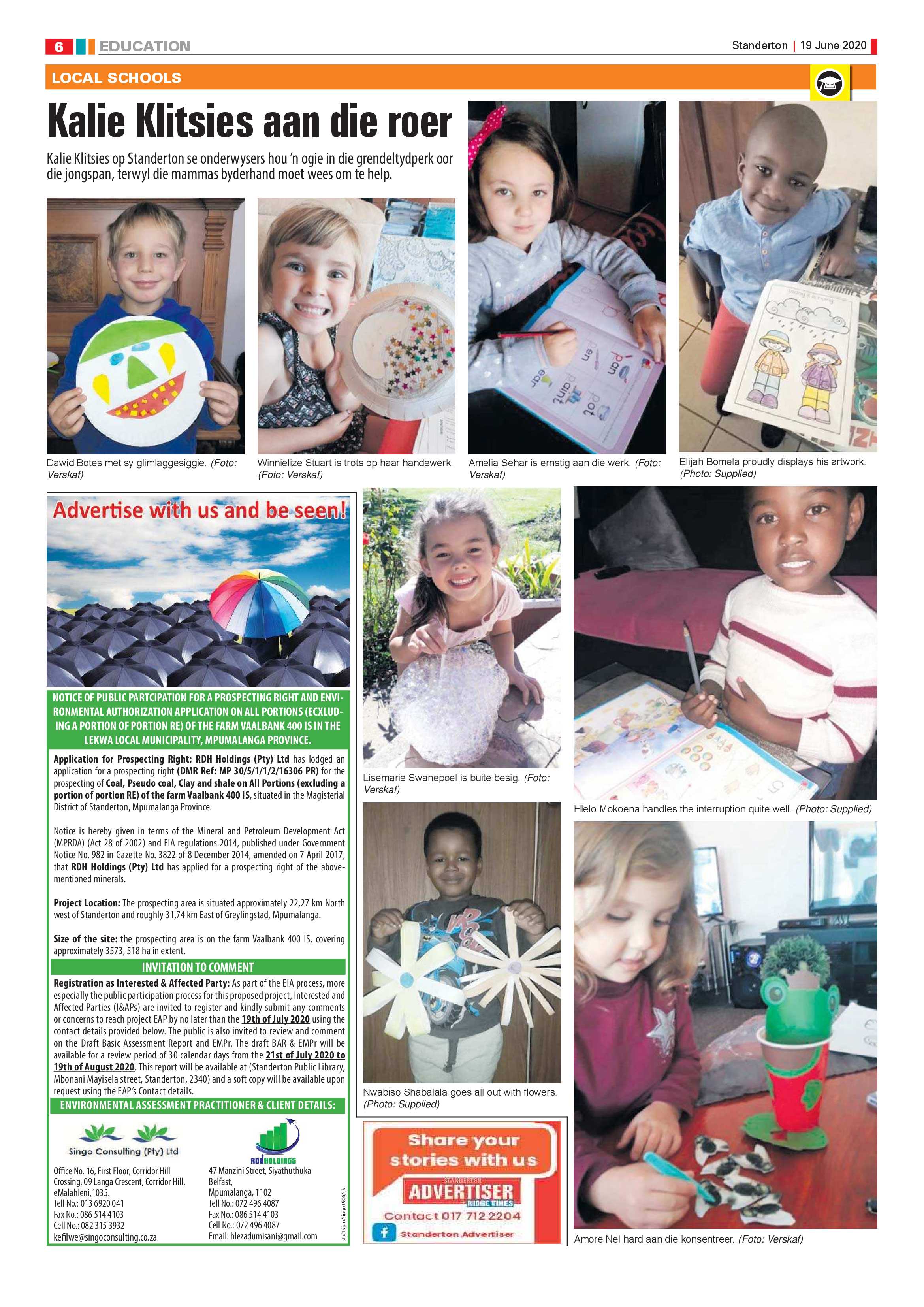 Standerton Advertiser 19 June 2020 page 6