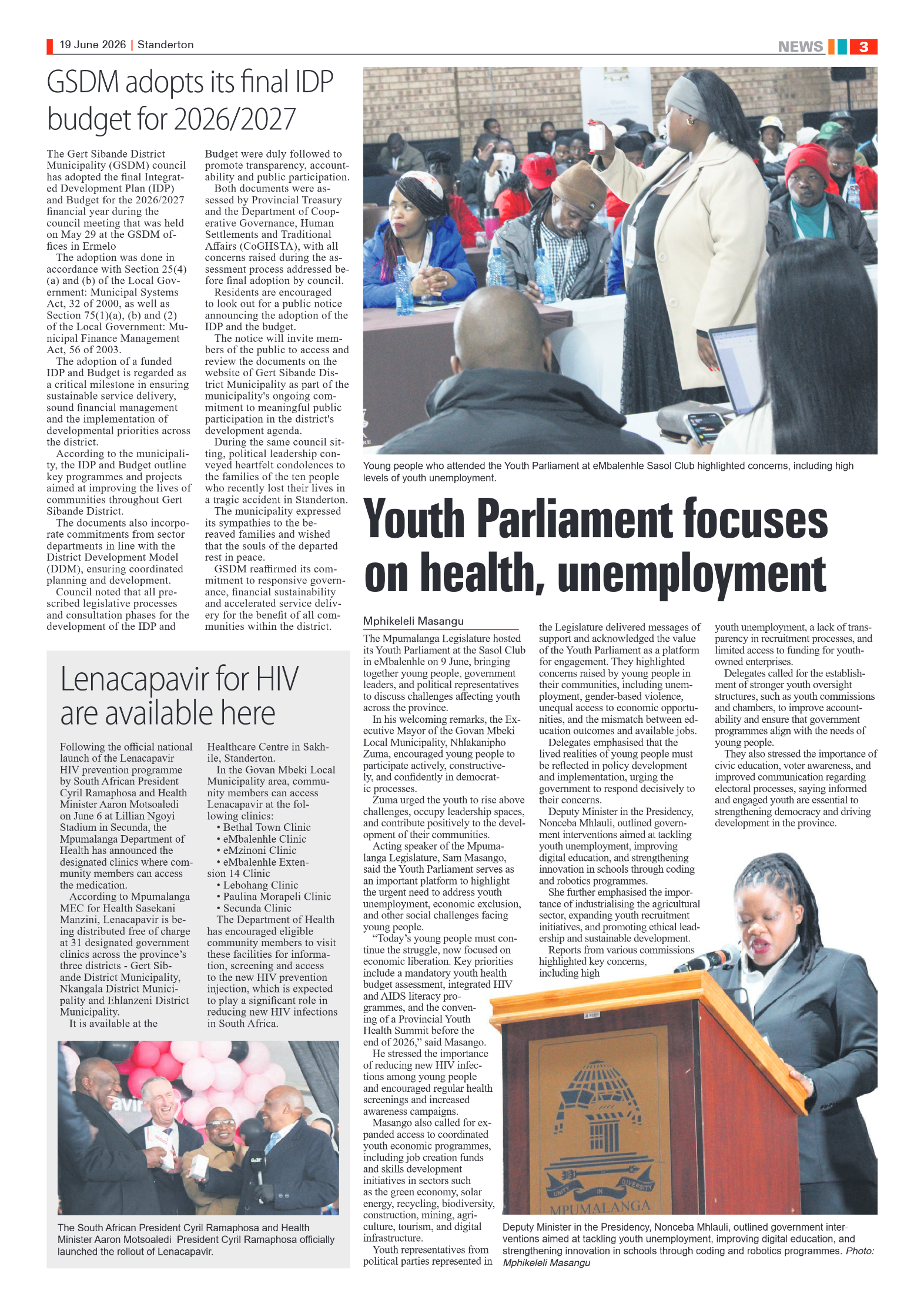Standerton Advertiser 19 June 2026 page 3