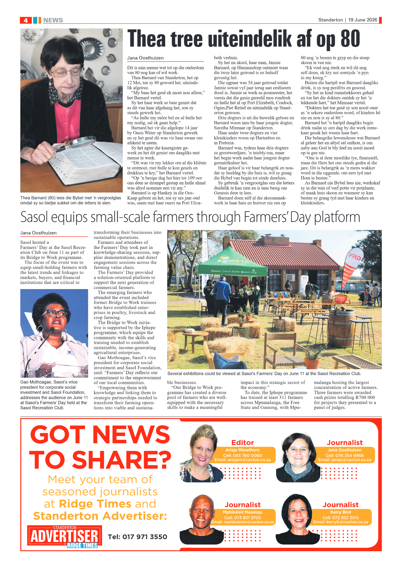 Standerton Advertiser 19 June 2026 page 4