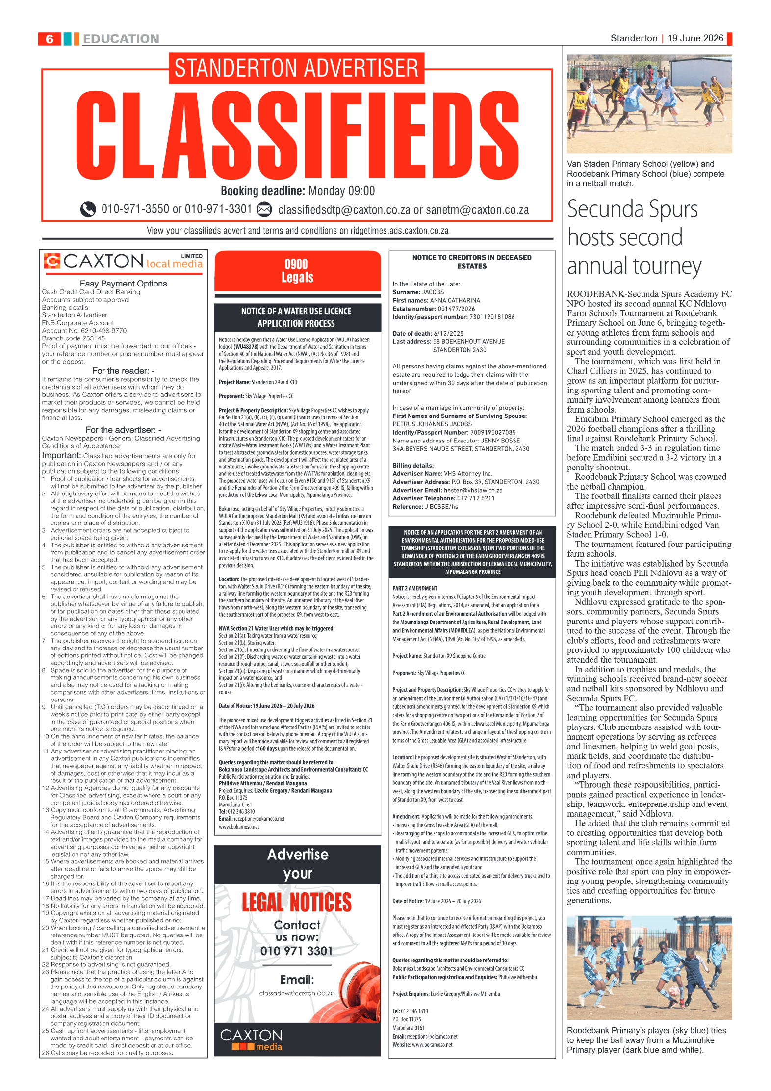 Standerton Advertiser 19 June 2026 page 6
