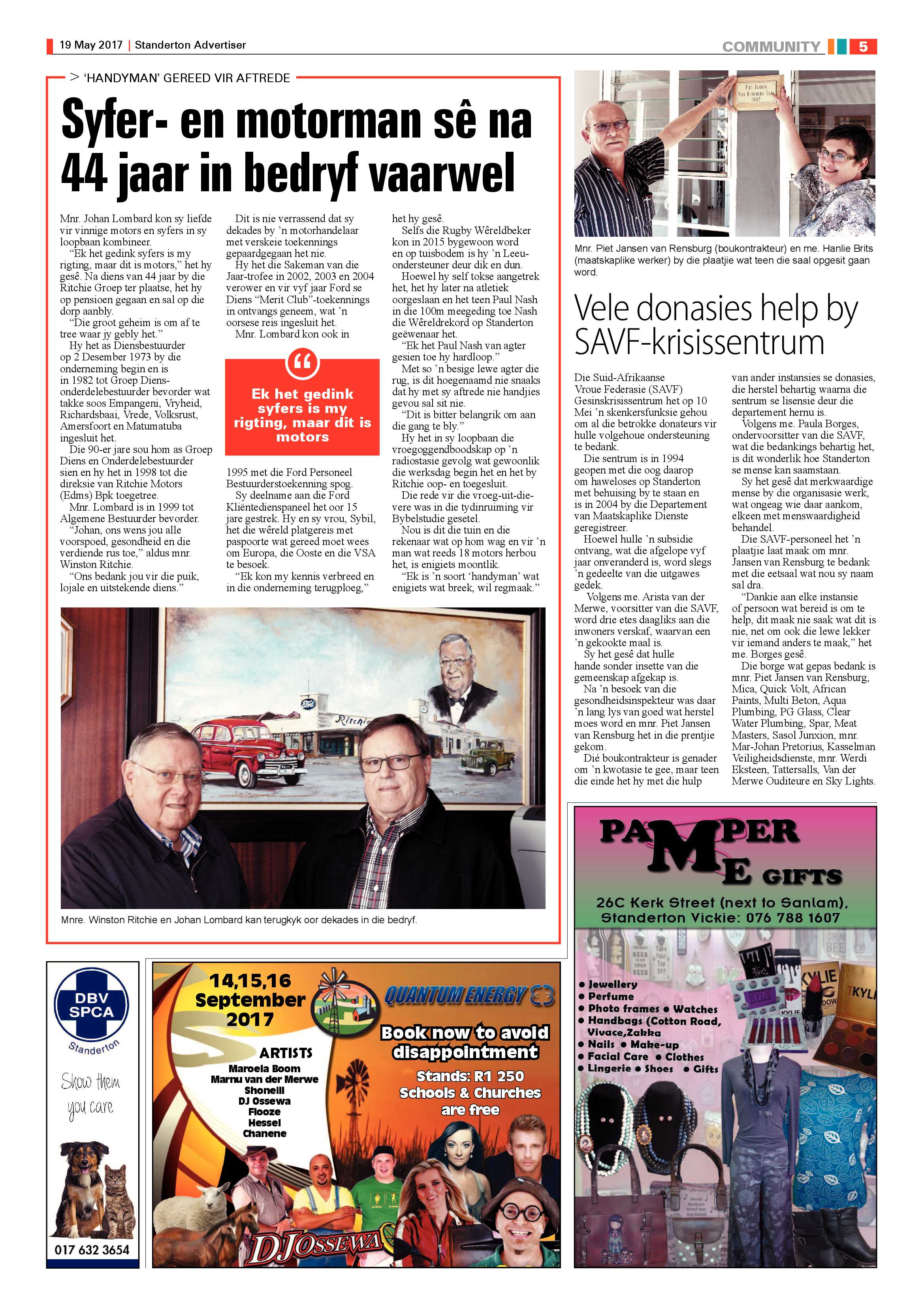 STANDERTON ADVERTISER 19 MAY 2017 page 5