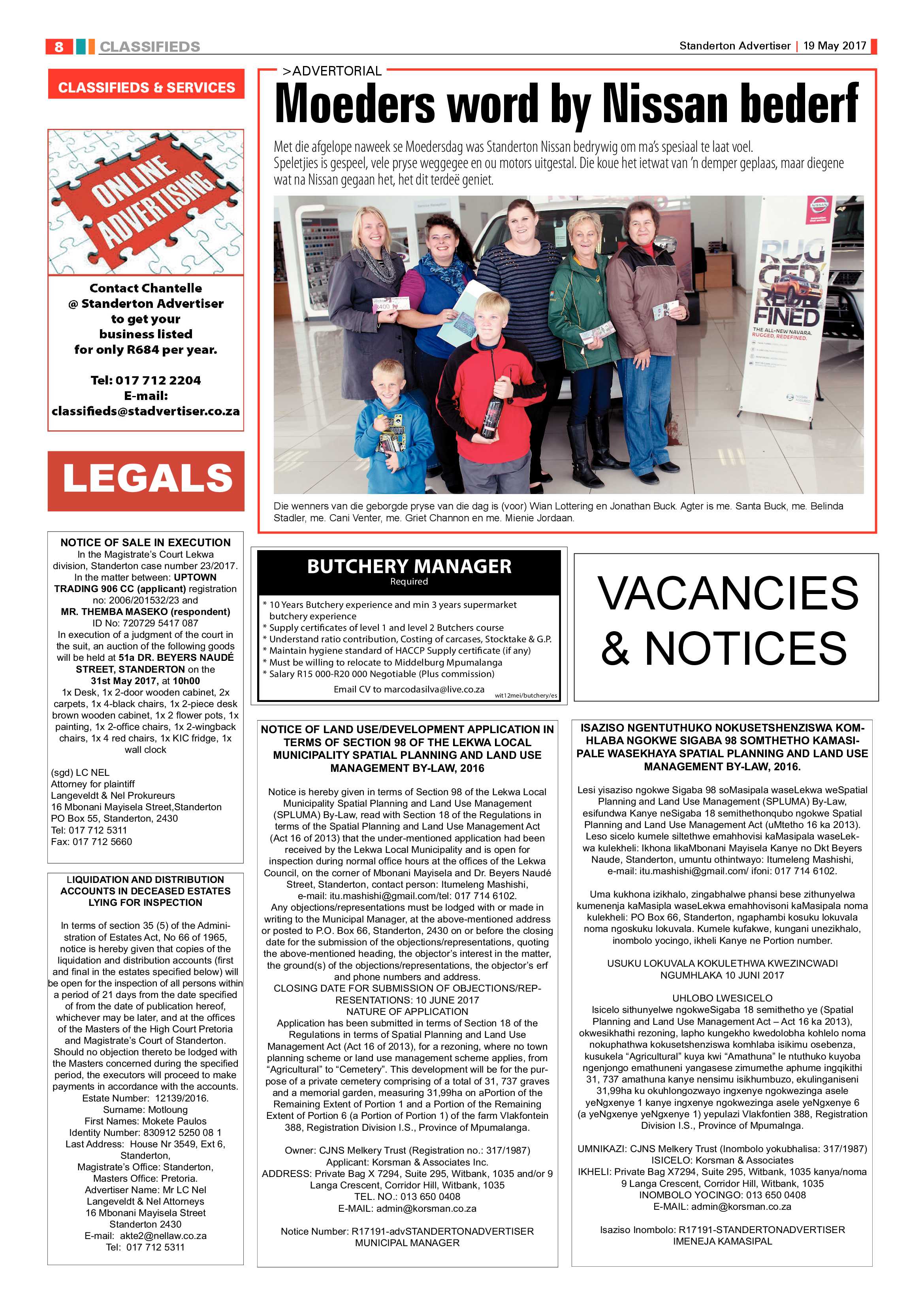 STANDERTON ADVERTISER 19 MAY 2017 page 8