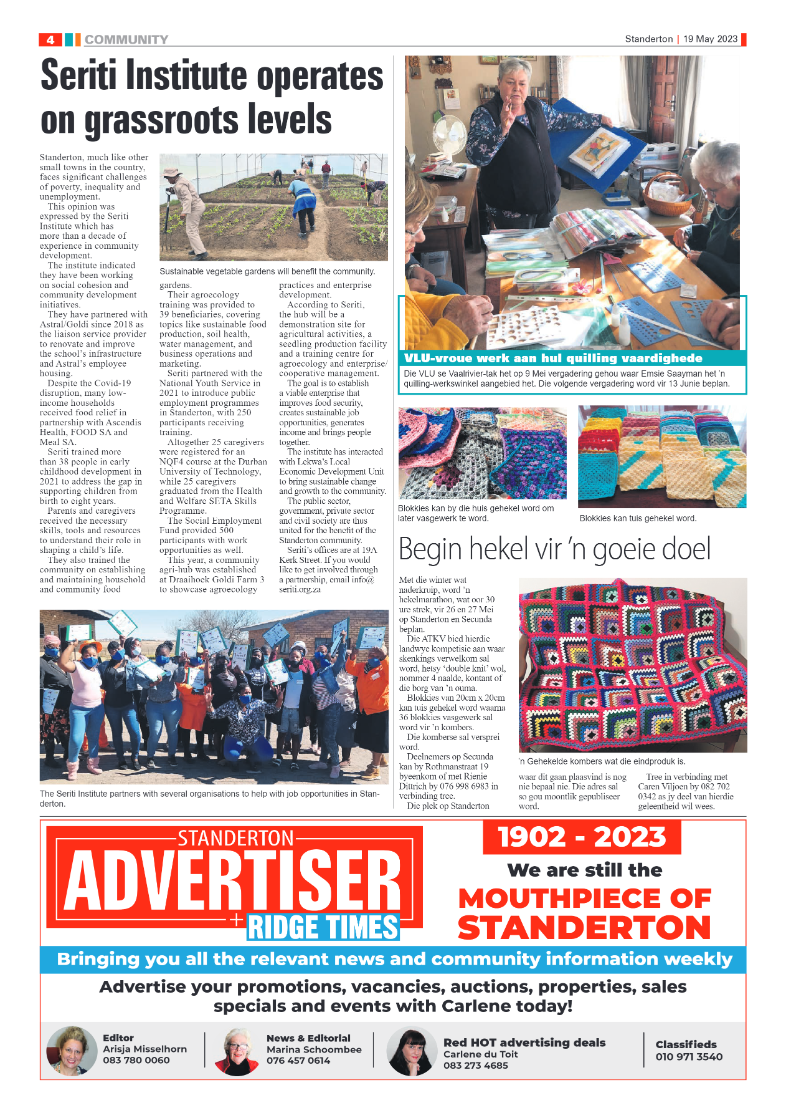 Standerton Advertiser 19 May 2023 page 4