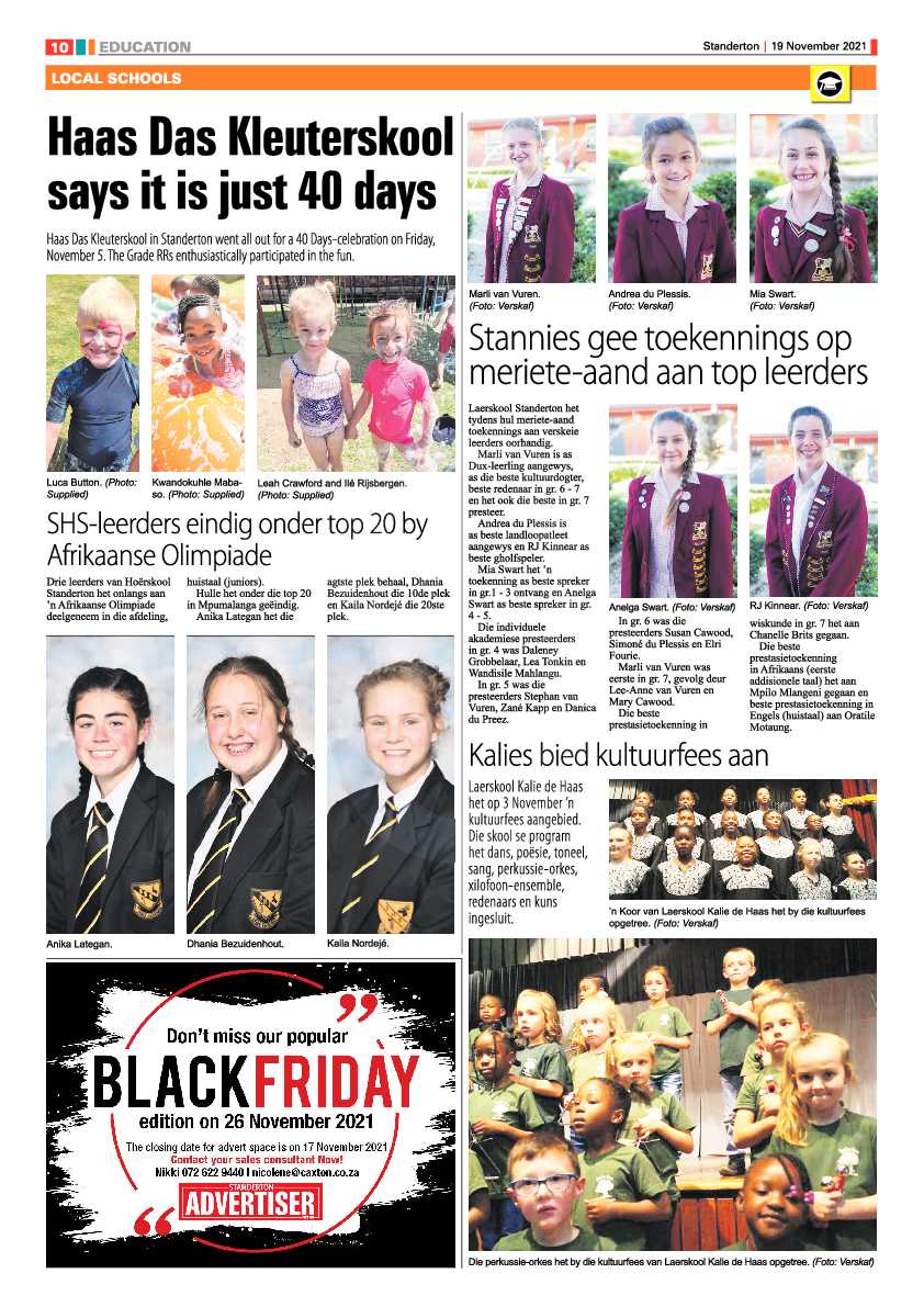 Standerton Advertiser 19 November 2021 page 10