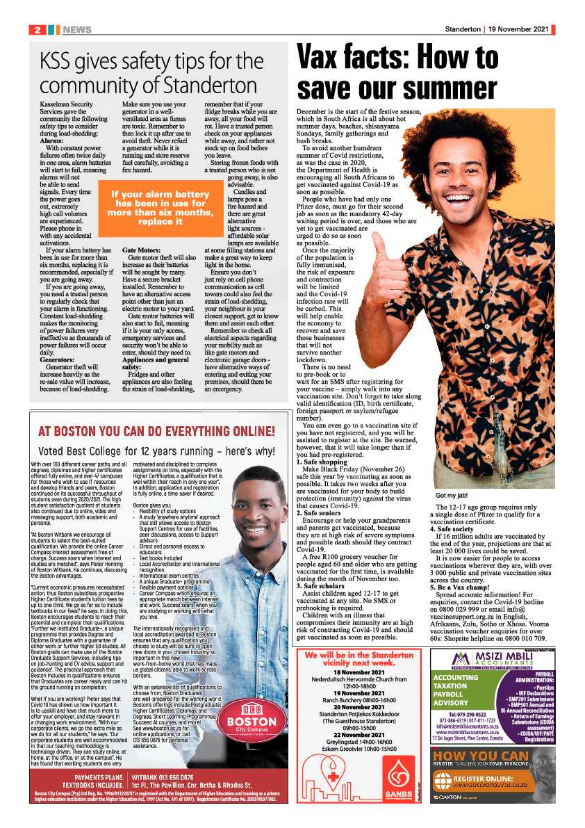 Standerton Advertiser 19 November 2021 page 2