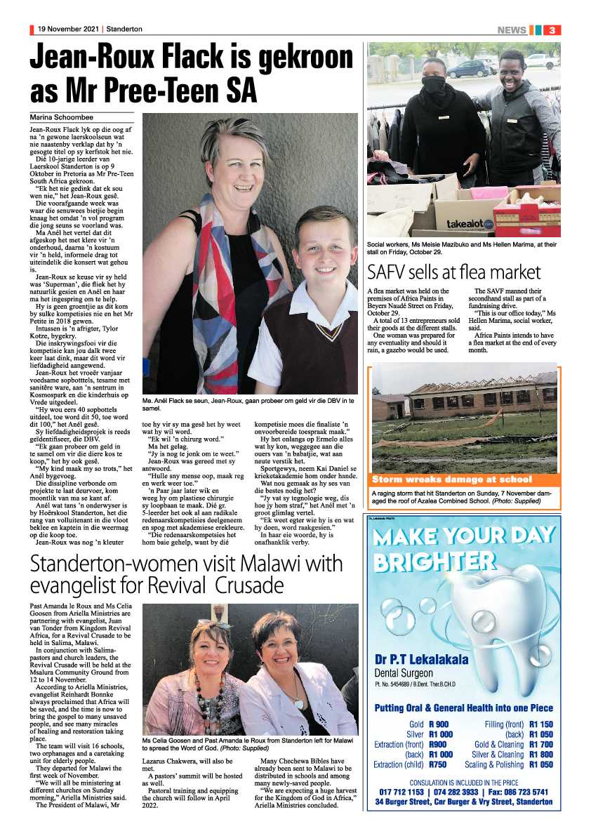 Standerton Advertiser 19 November 2021 page 3