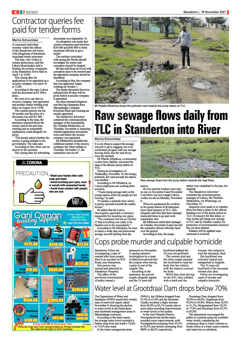 Standerton Advertiser 19 November 2021 page 4