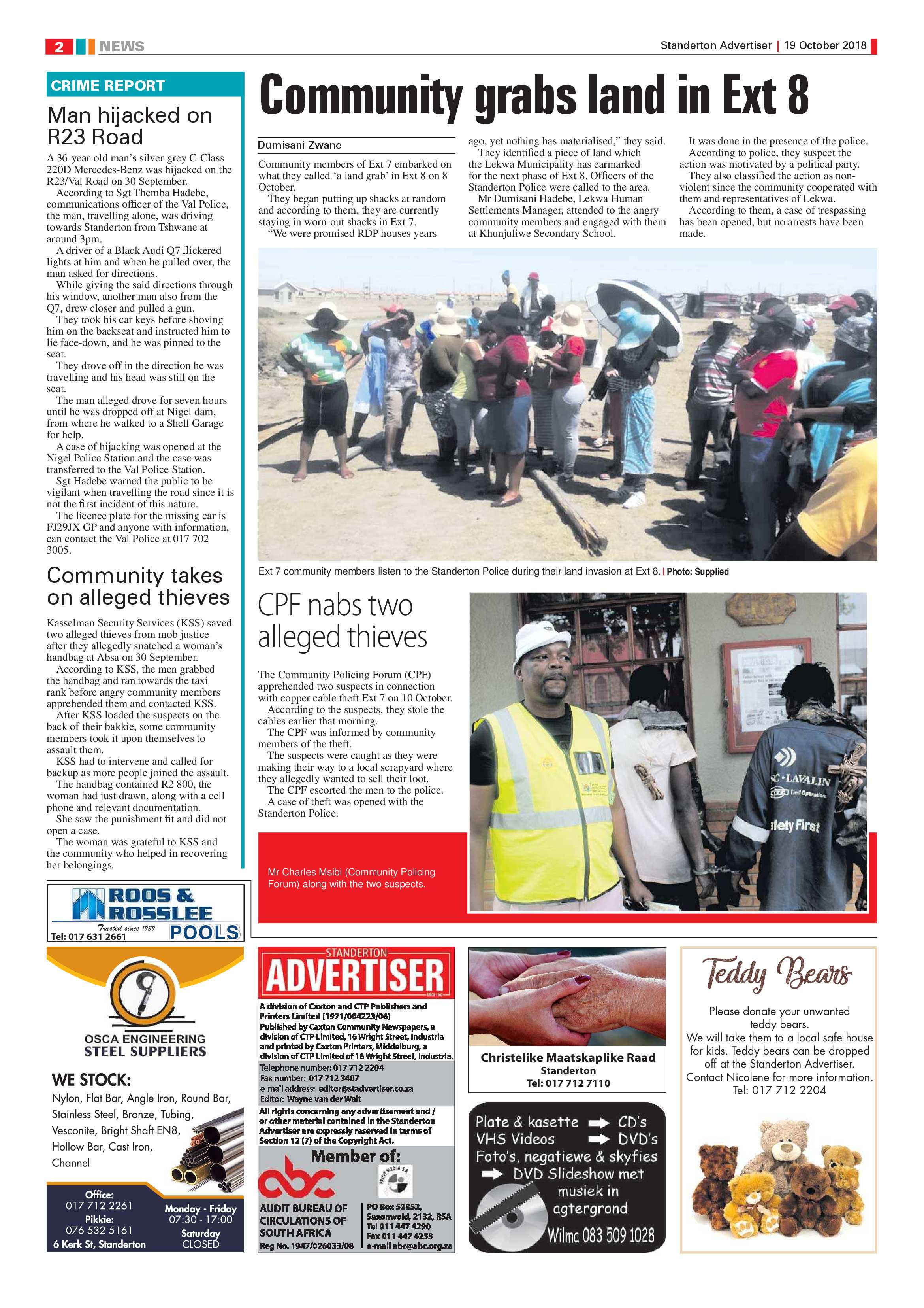 Standerton Advertiser 19 October 2018 page 2