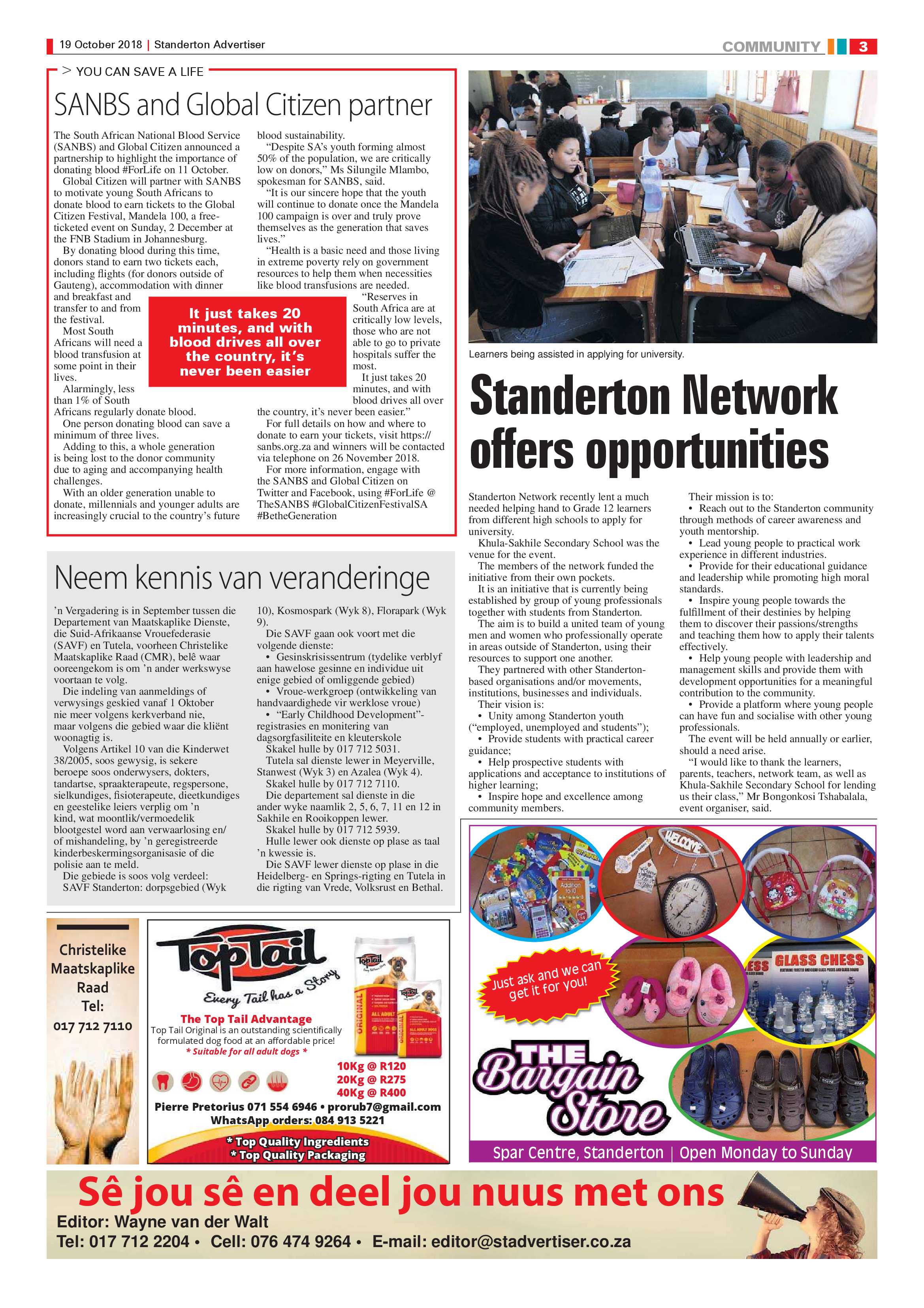 Standerton Advertiser 19 October 2018 page 3