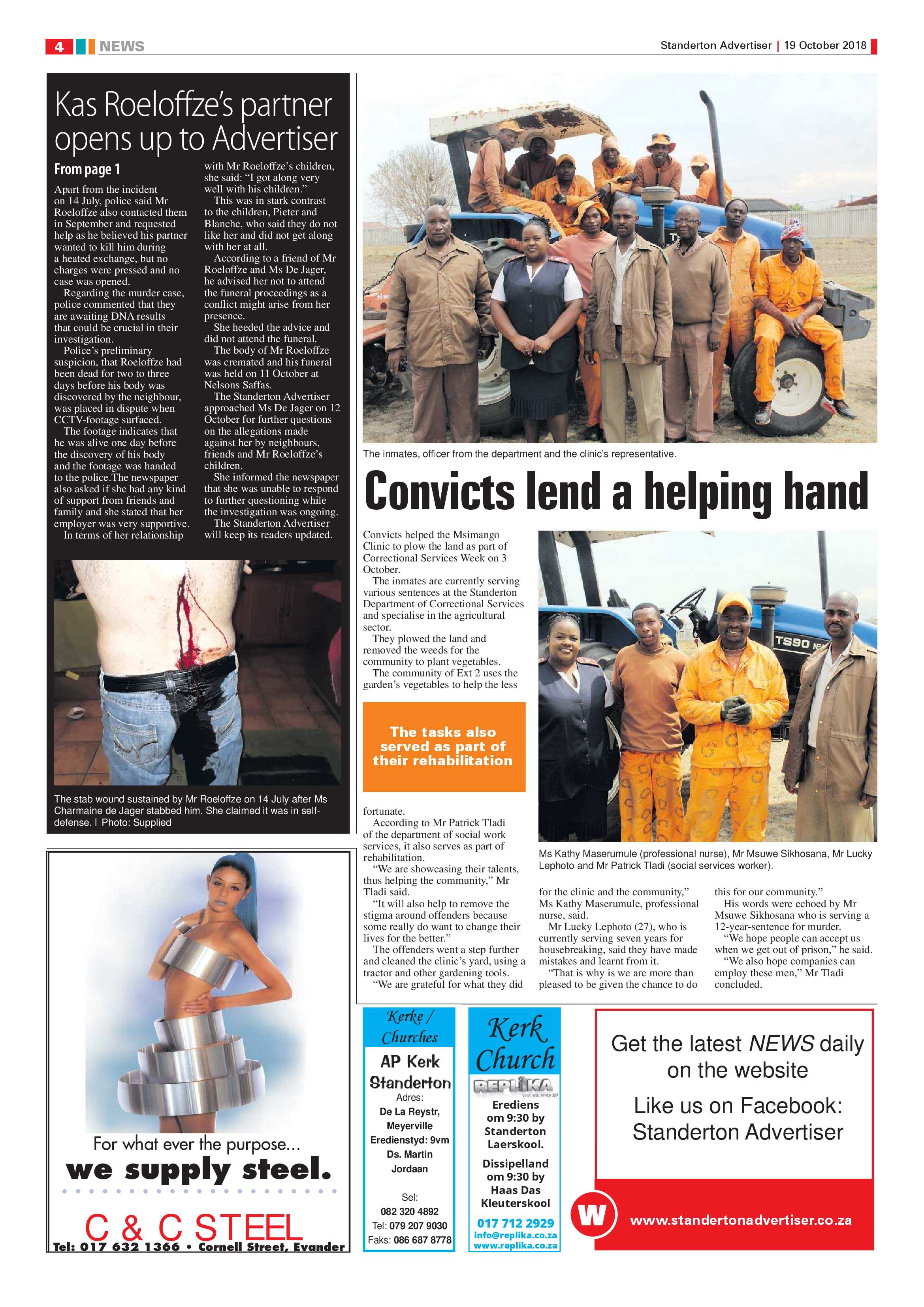 Standerton Advertiser 19 October 2018 page 4