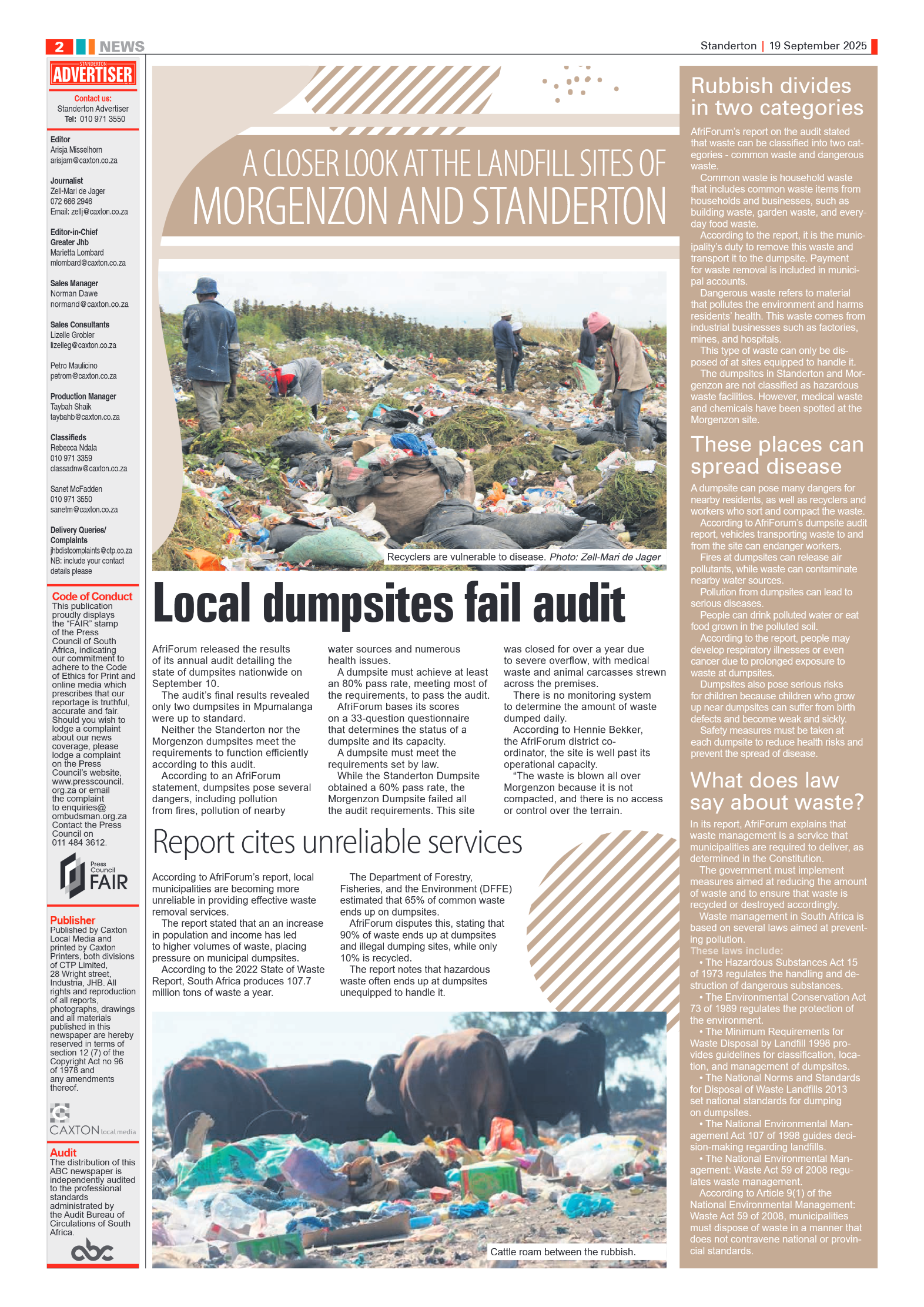 Standerton Advertiser 19 September 2025 page 2