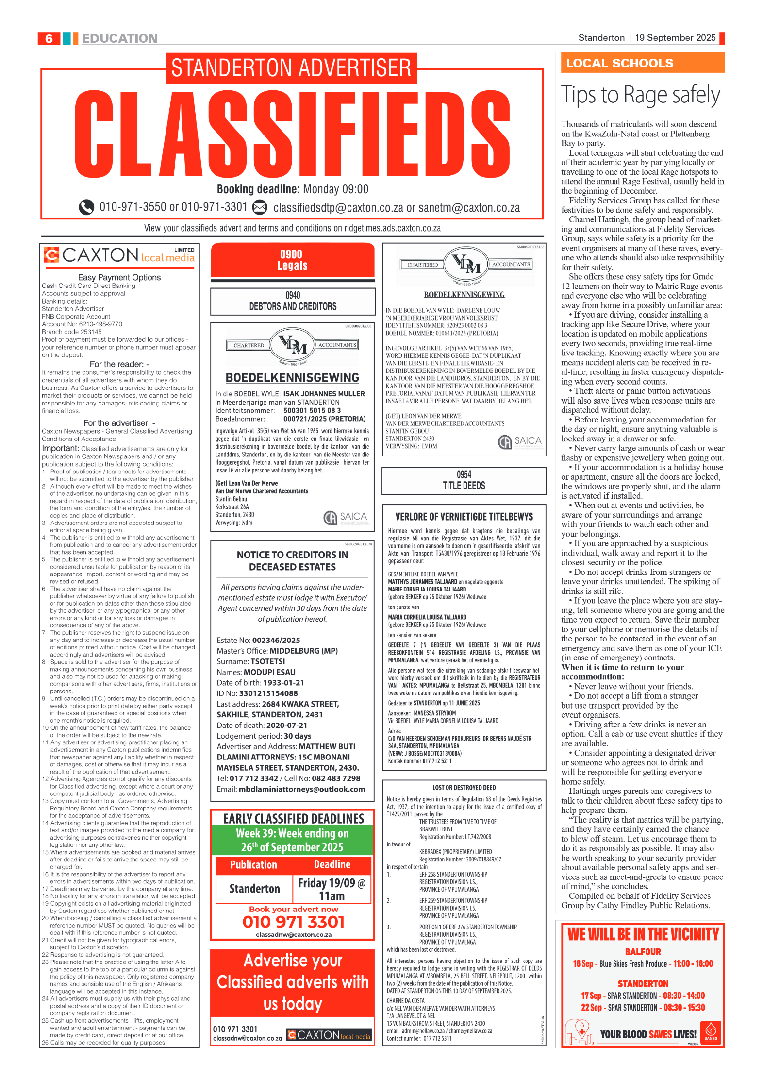 Standerton Advertiser 19 September 2025 page 6