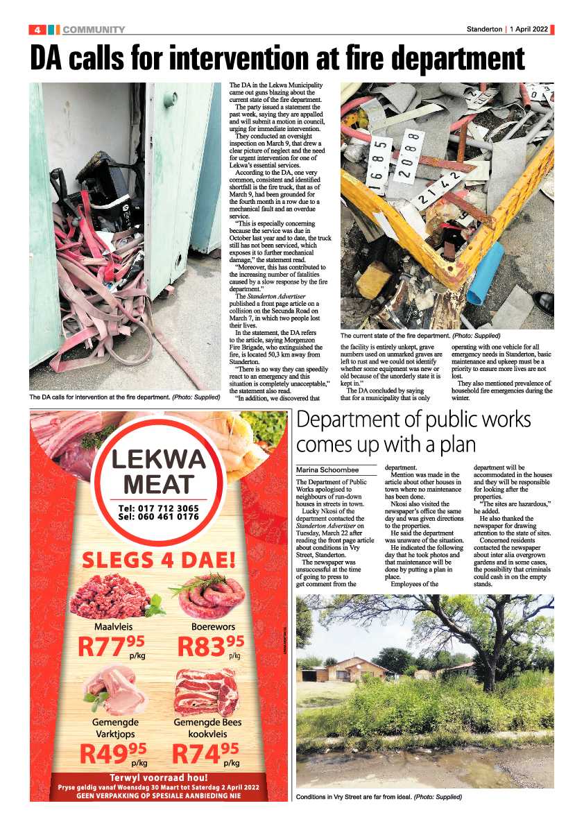 Standerton Advertiser 1 April 2022 page 4