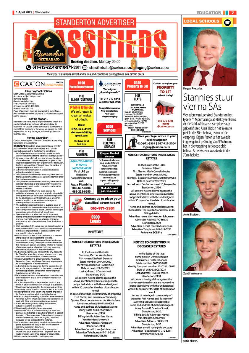 Standerton Advertiser 1 April 2022 page 7