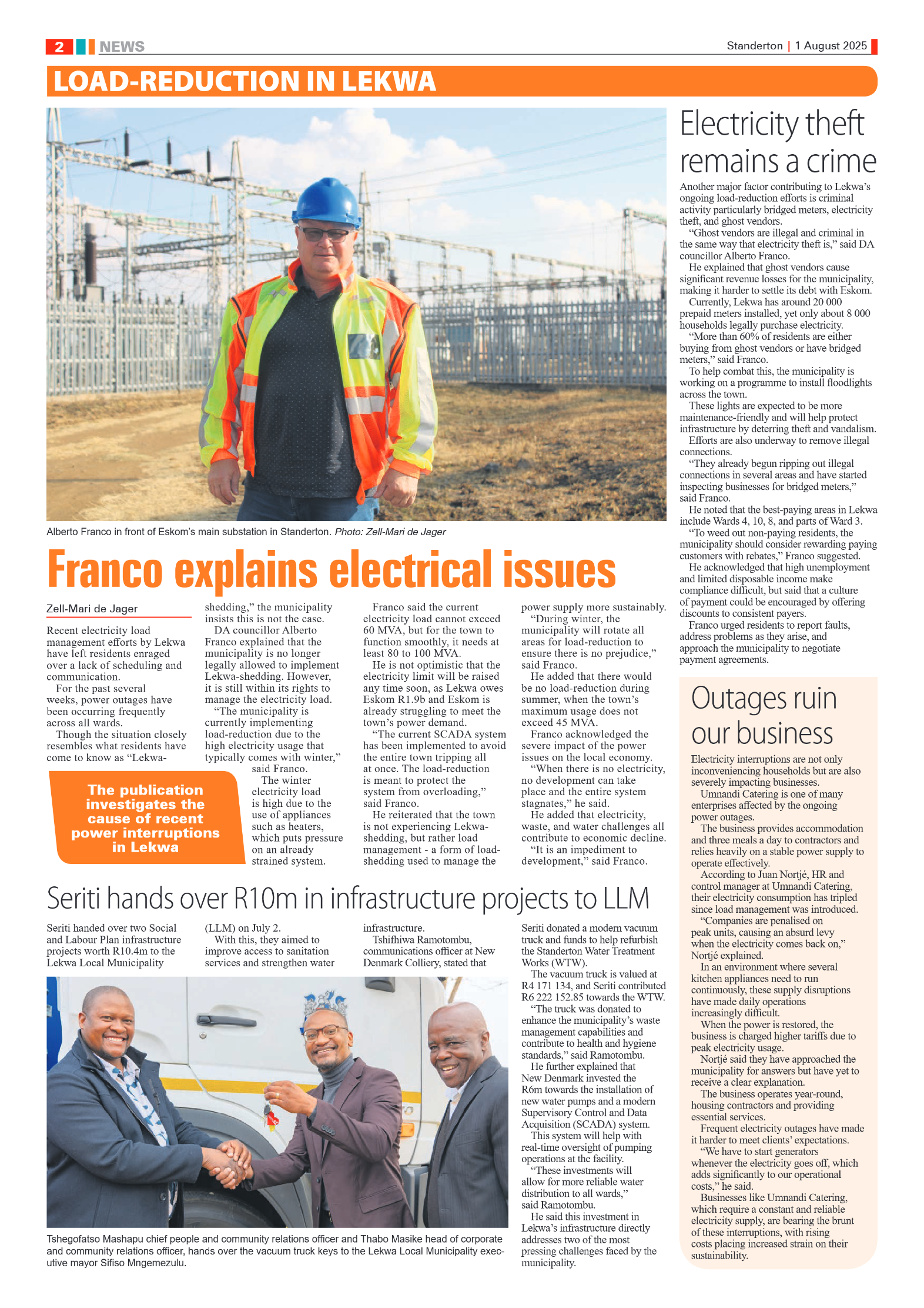 Standerton Advertiser 1 August 2025 page 2