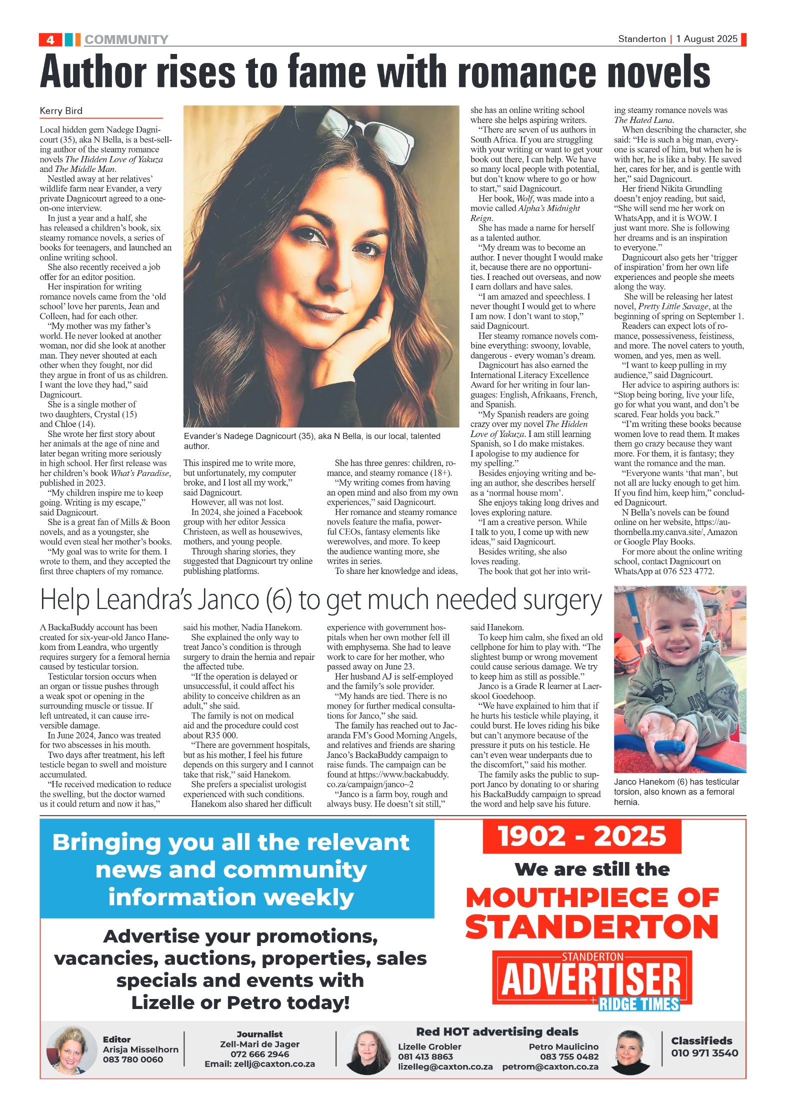 Standerton Advertiser 1 August 2025 page 4