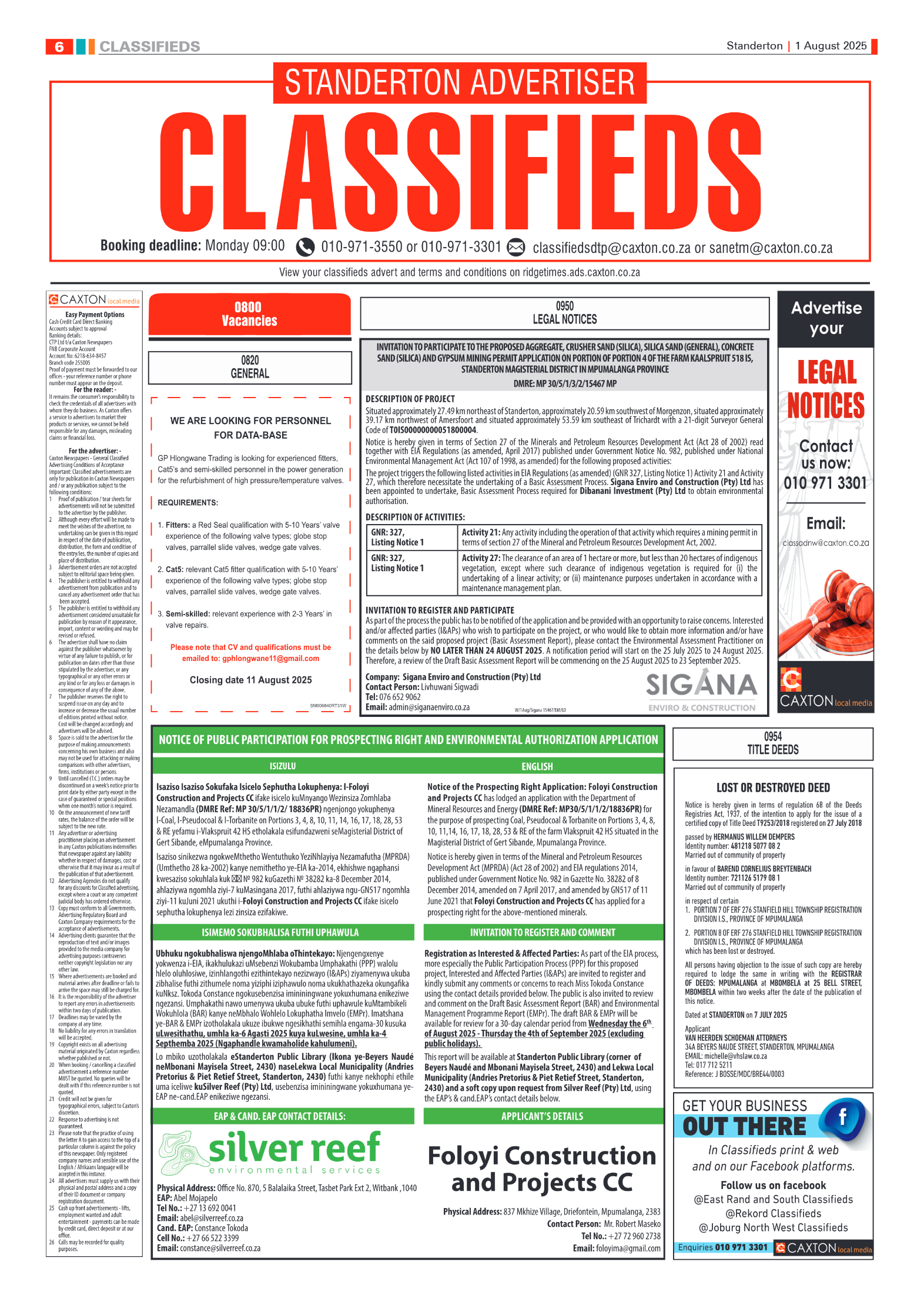 Standerton Advertiser 1 August 2025 page 6