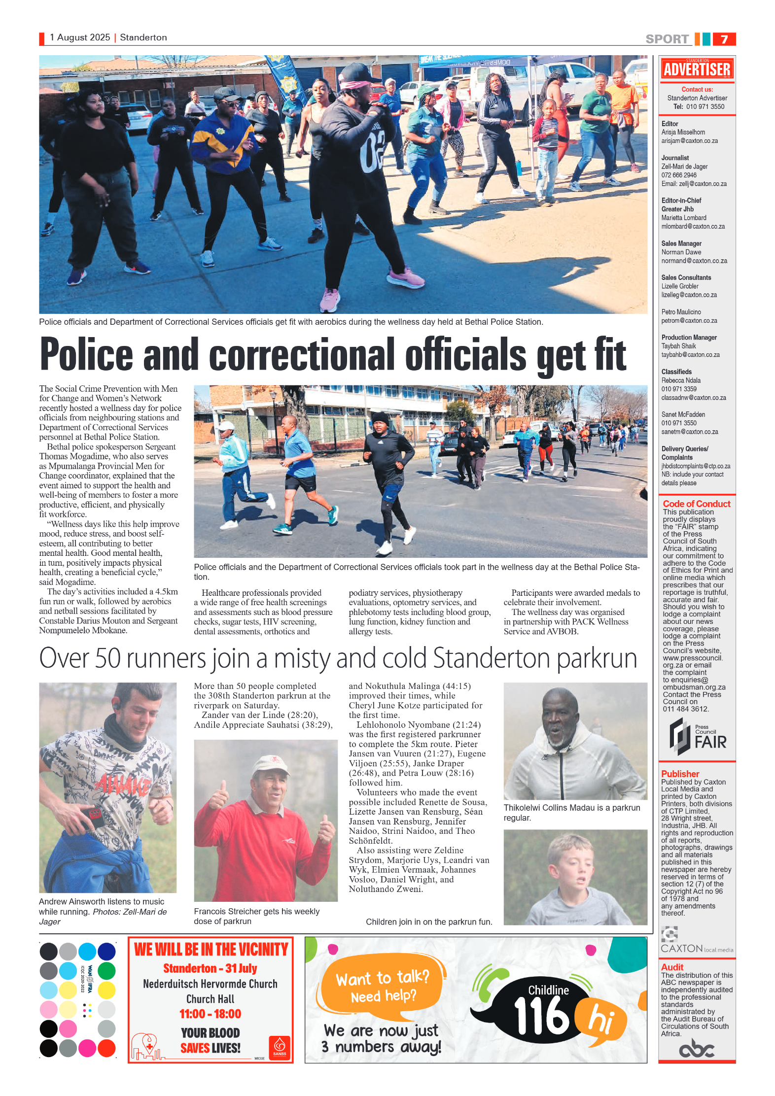 Standerton Advertiser 1 August 2025 page 7