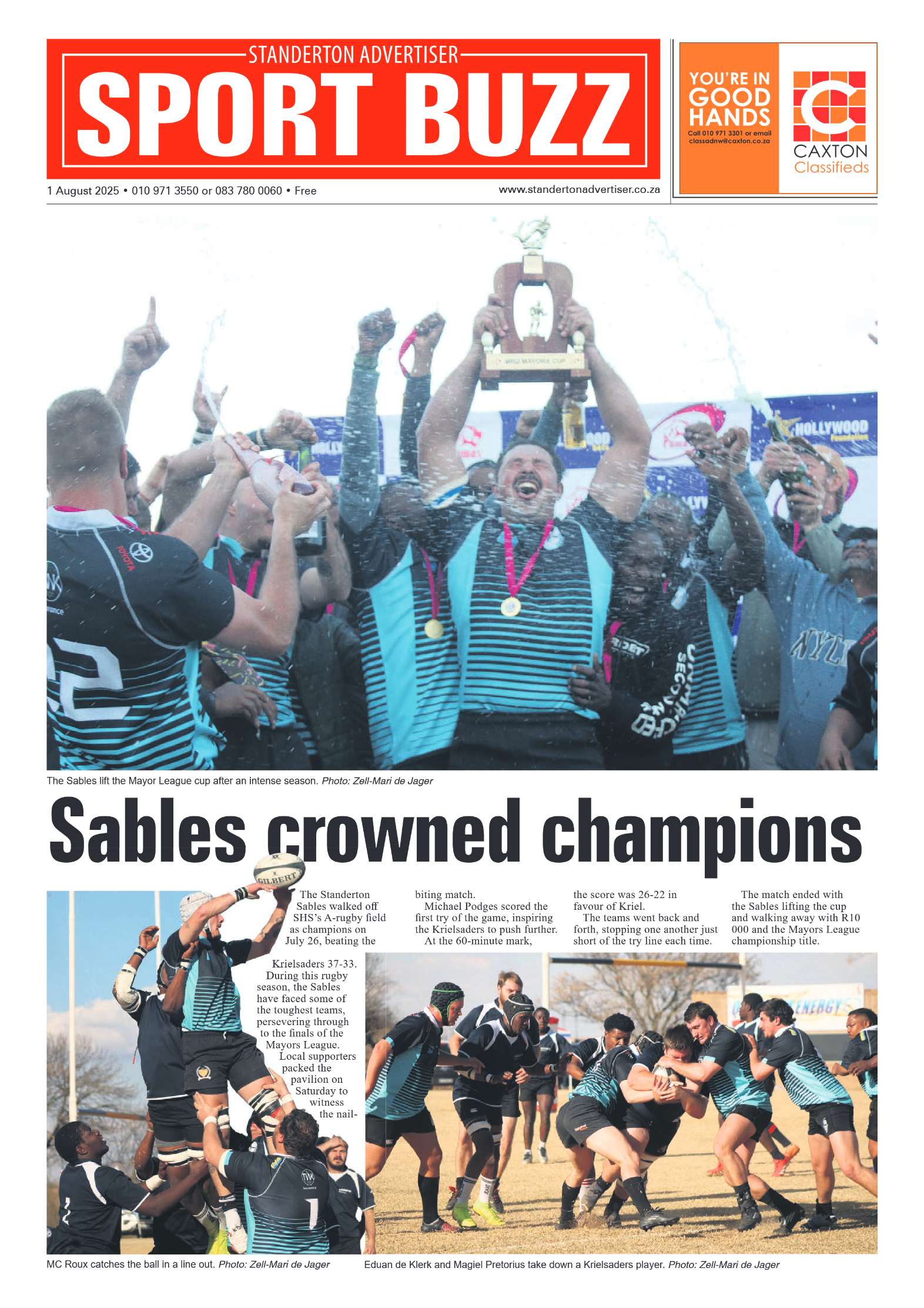 Standerton Advertiser 1 August 2025 page 8
