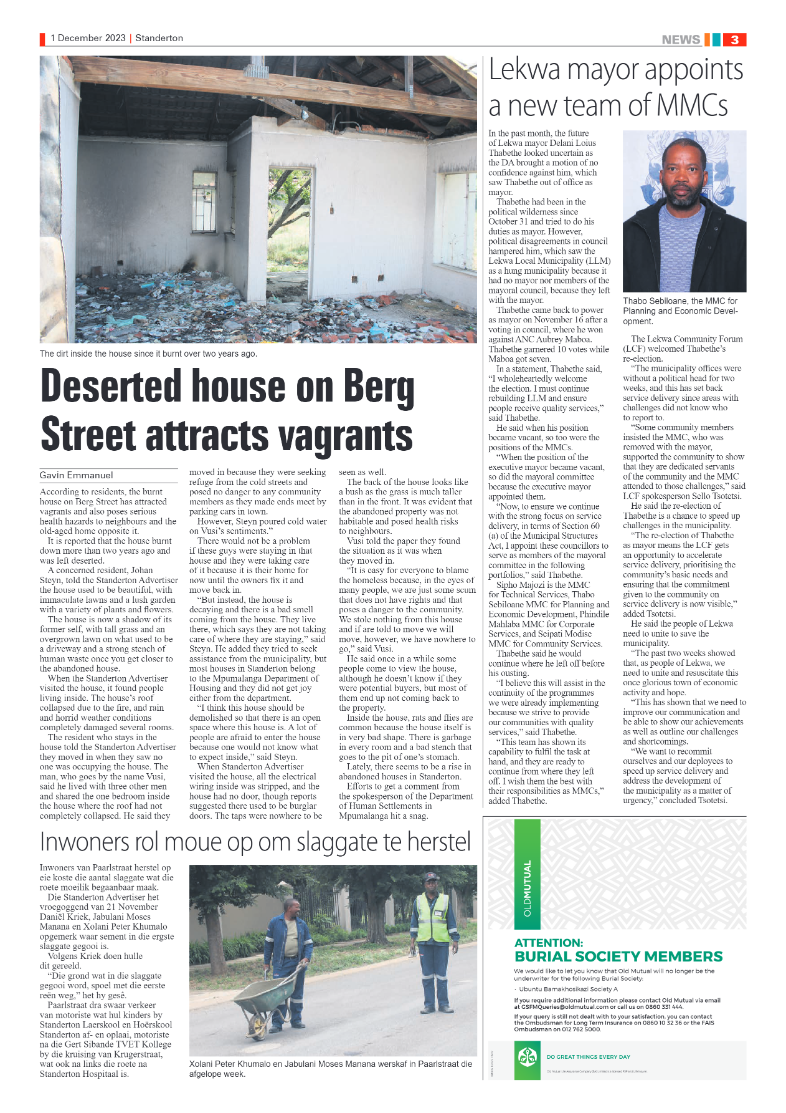 Standerton Advertiser 1 December 2023 page 3
