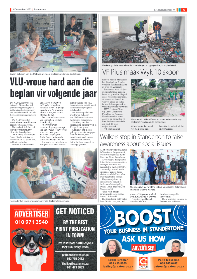 Standerton Advertiser 1 December 2023 page 5