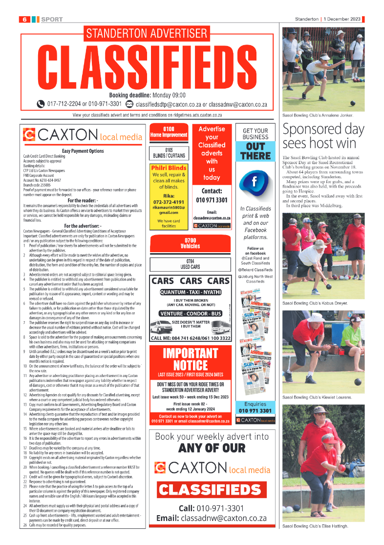 Standerton Advertiser 1 December 2023 page 6