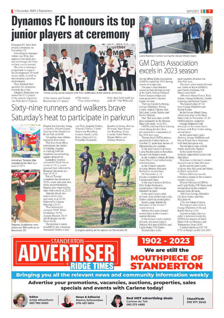 Standerton Advertiser 1 December 2023 page 7