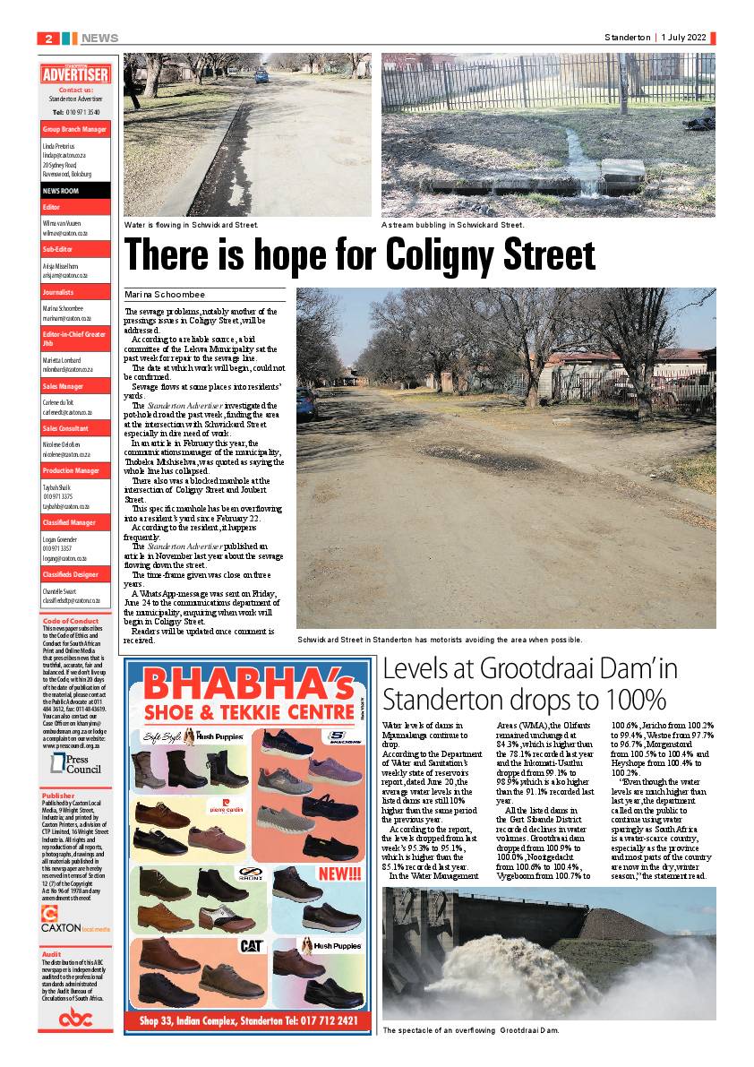 Standerton Advertiser 1 July 2022 page 2