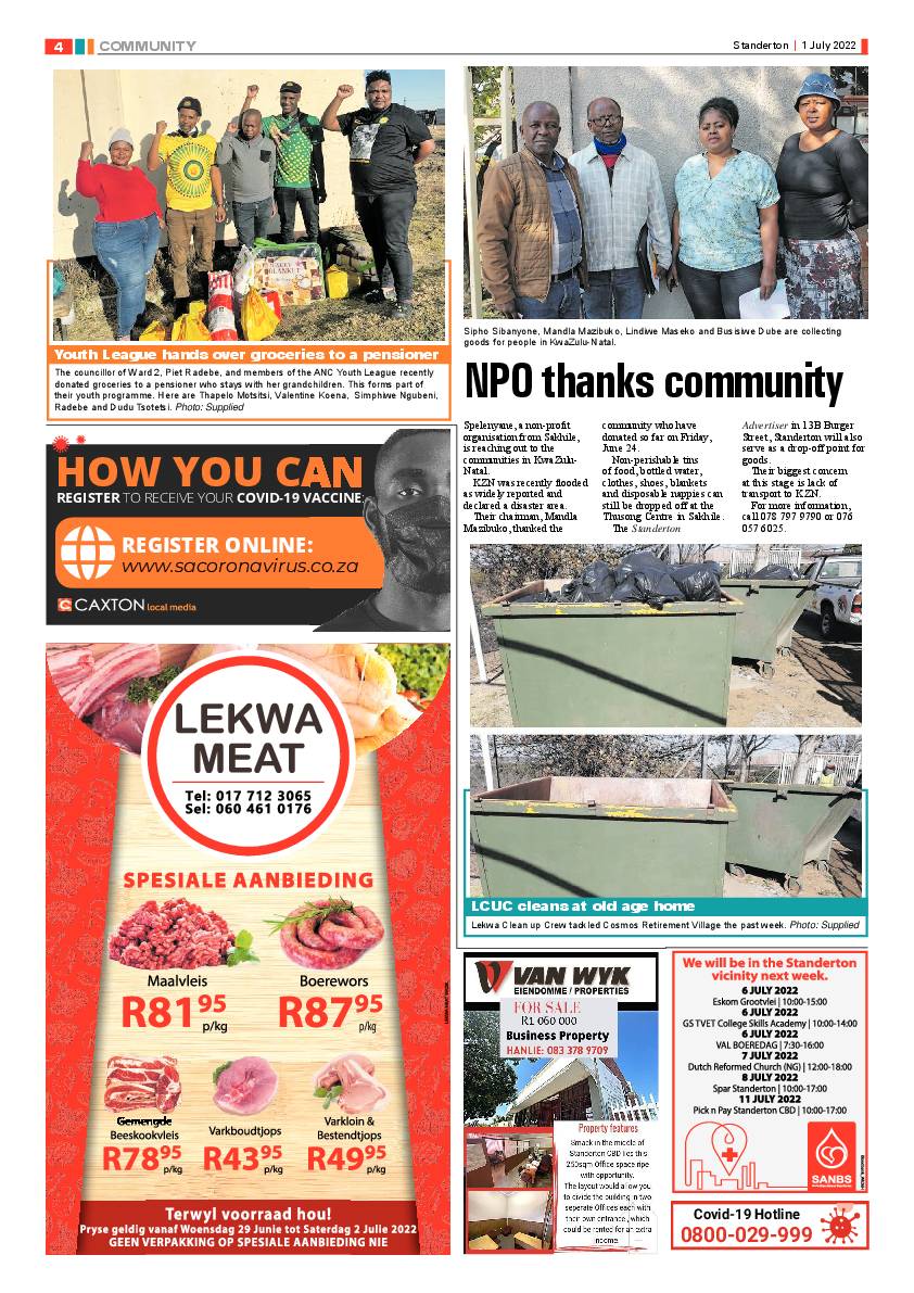 Standerton Advertiser 1 July 2022 page 4