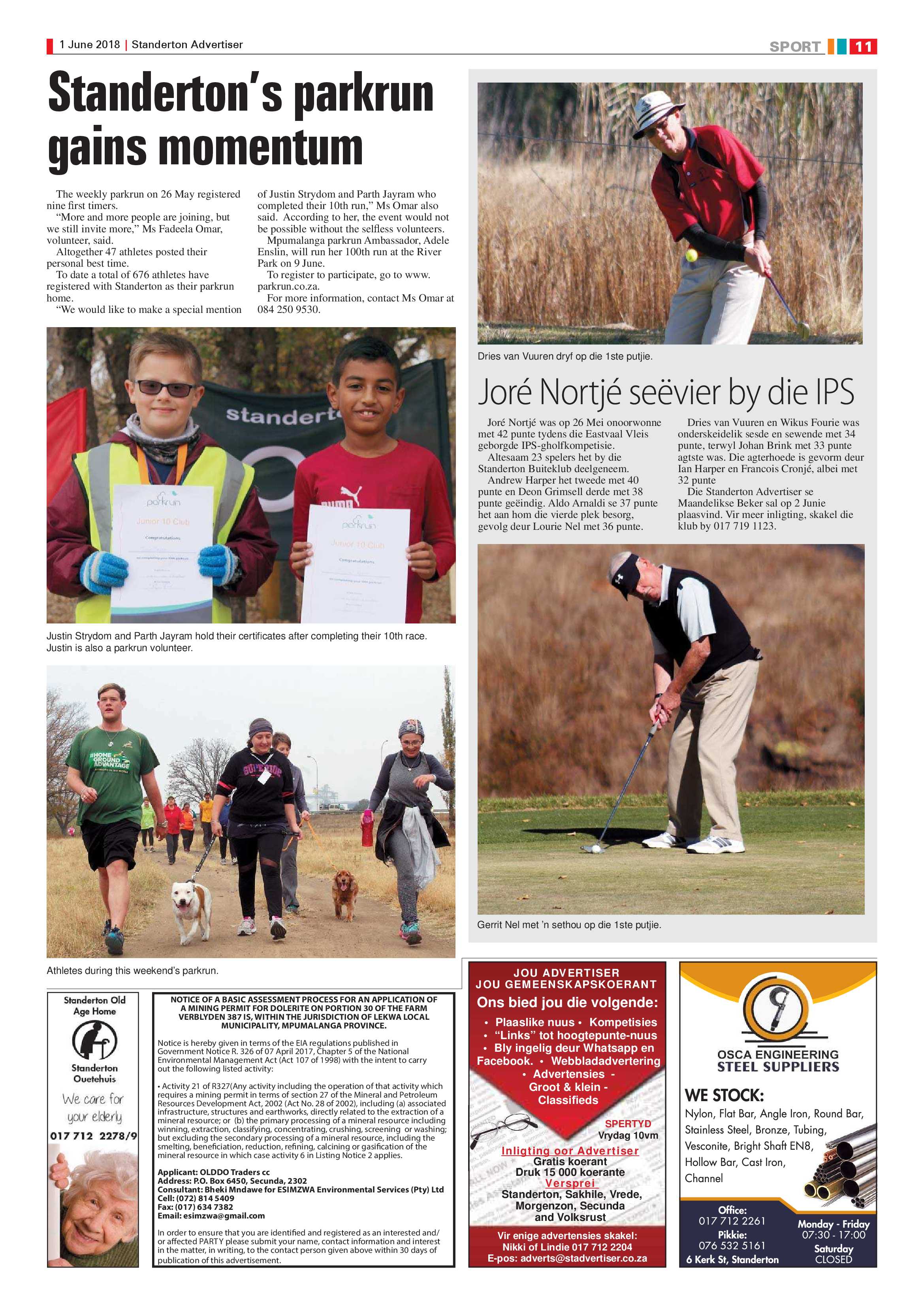 Standerton Advertiser 1 June 2018 page 11