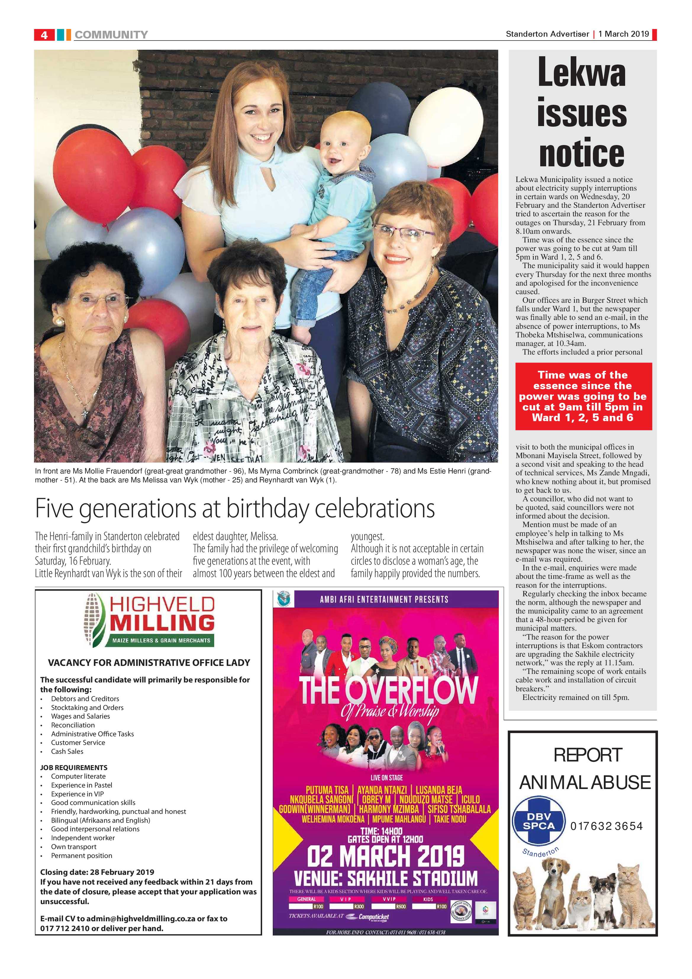 Standerton Advertiser 1 March 2019 page 4
