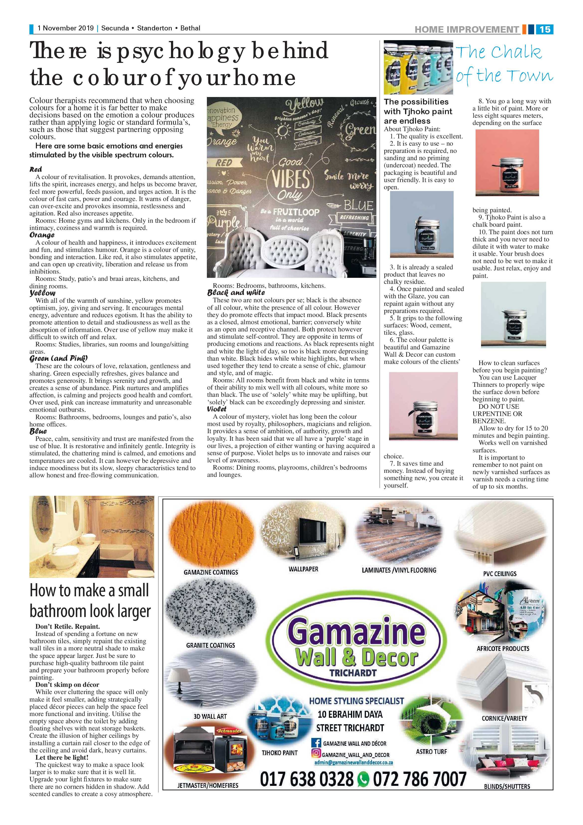 Standerton Advertiser 1 November 2019 page 15