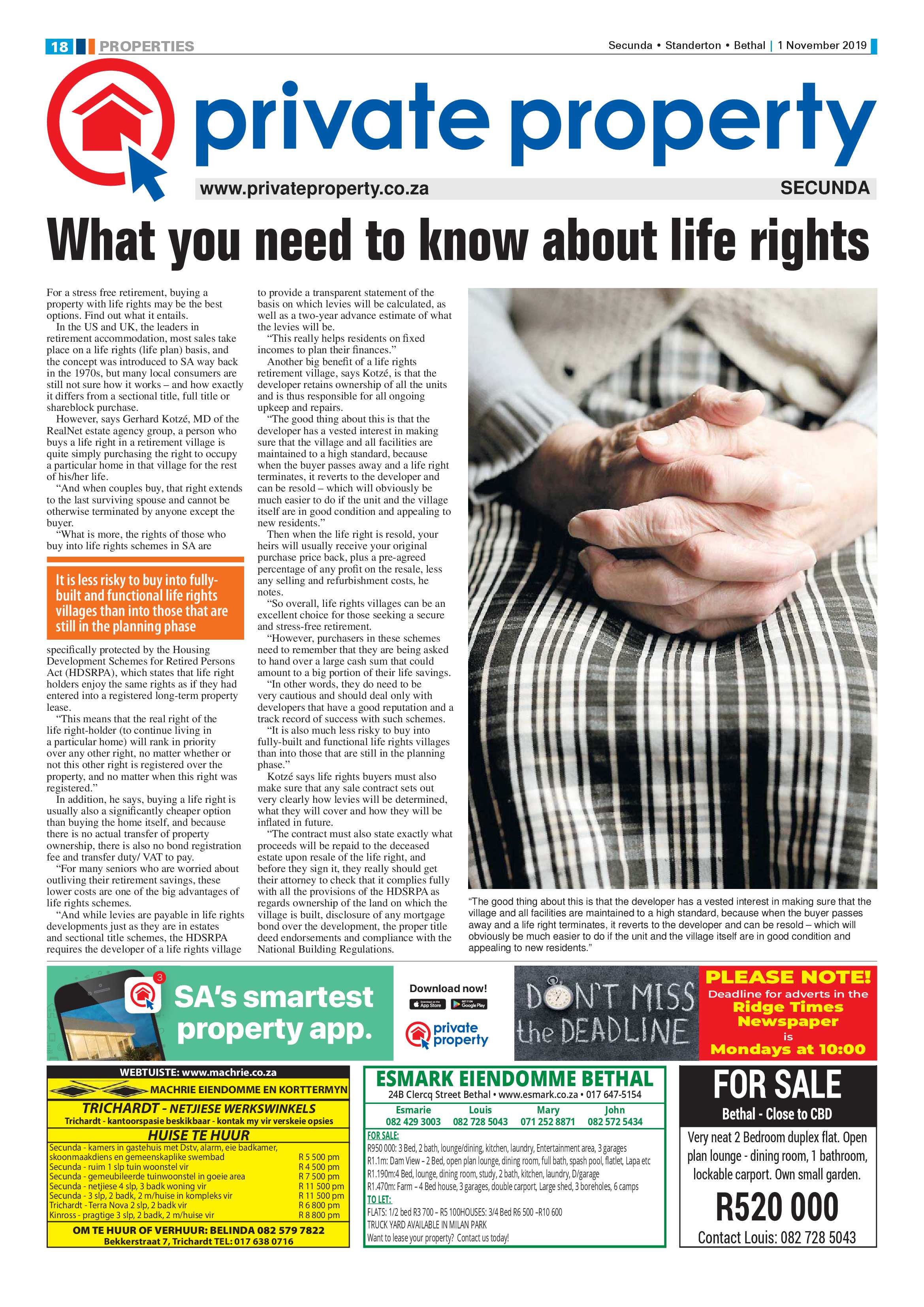 Standerton Advertiser 1 November 2019 page 18