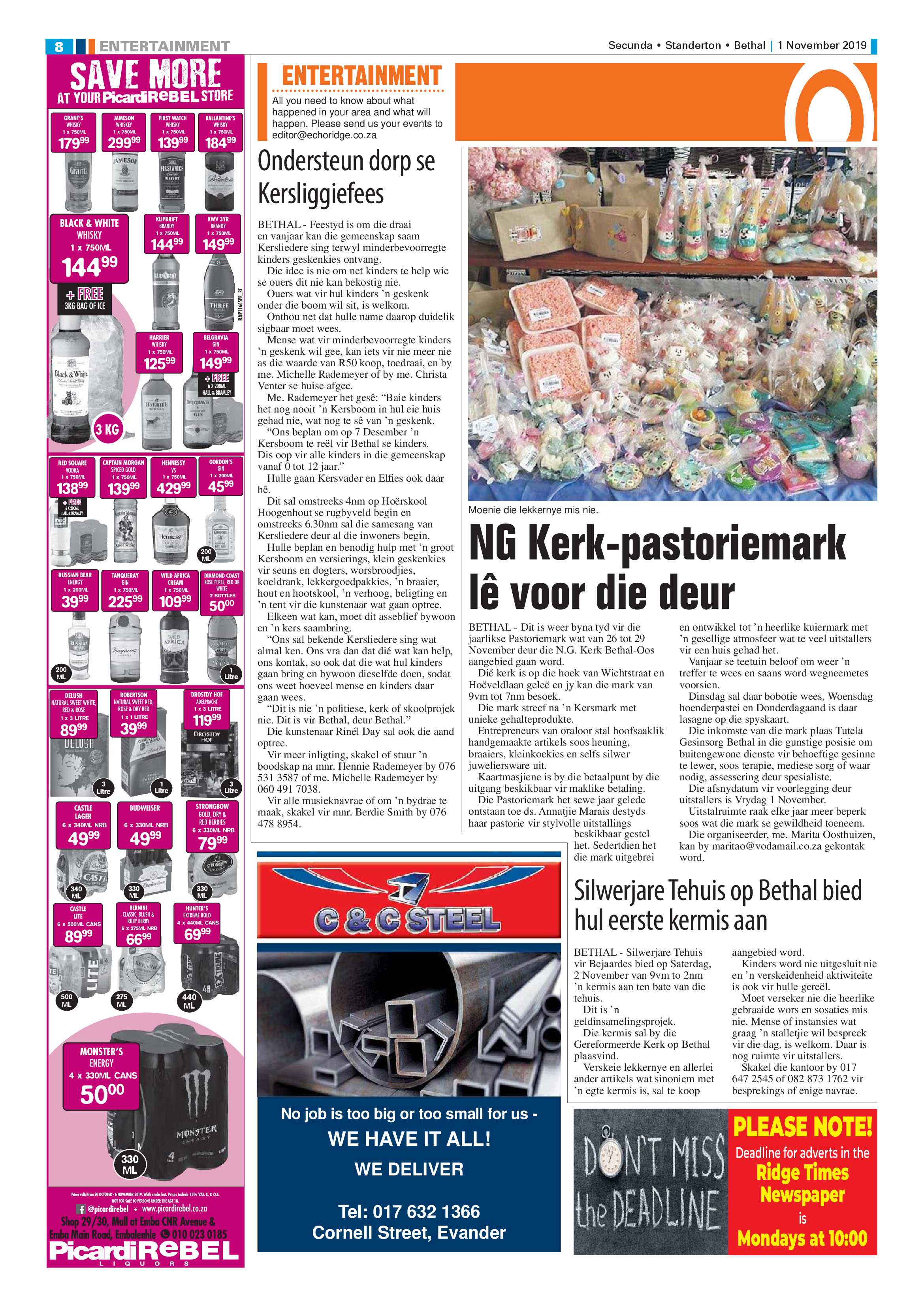 Standerton Advertiser 1 November 2019 page 8