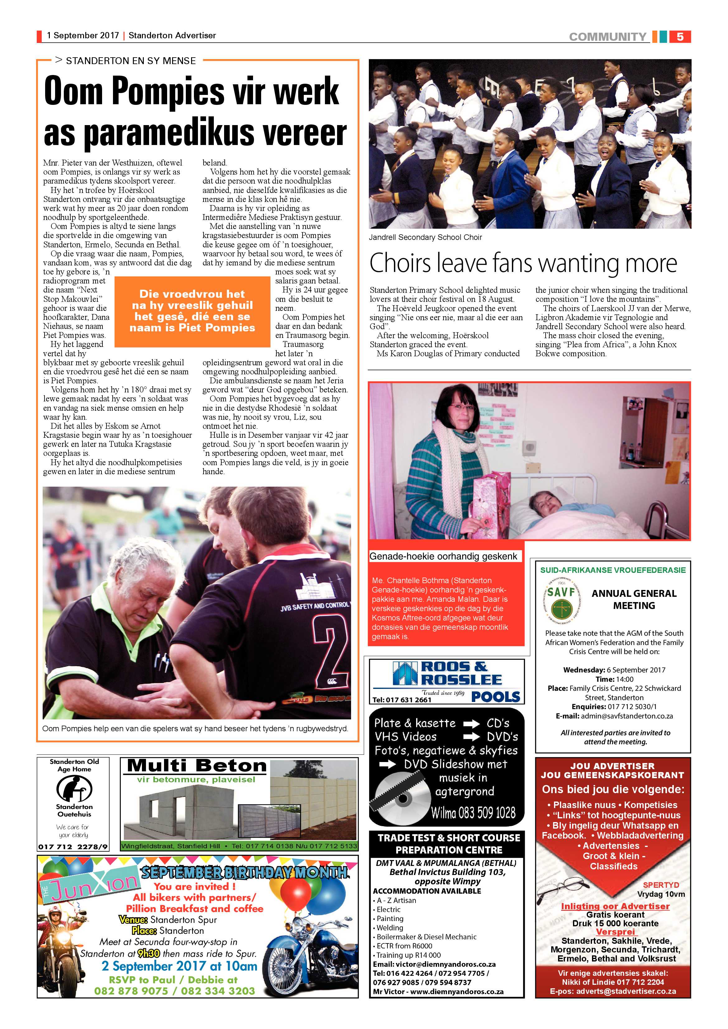 Standerton Advertiser 1 September 2017 page 5