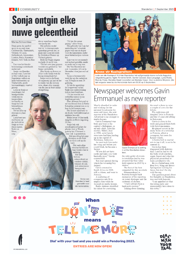 Standerton Advertiser 1 September 2023 page 4