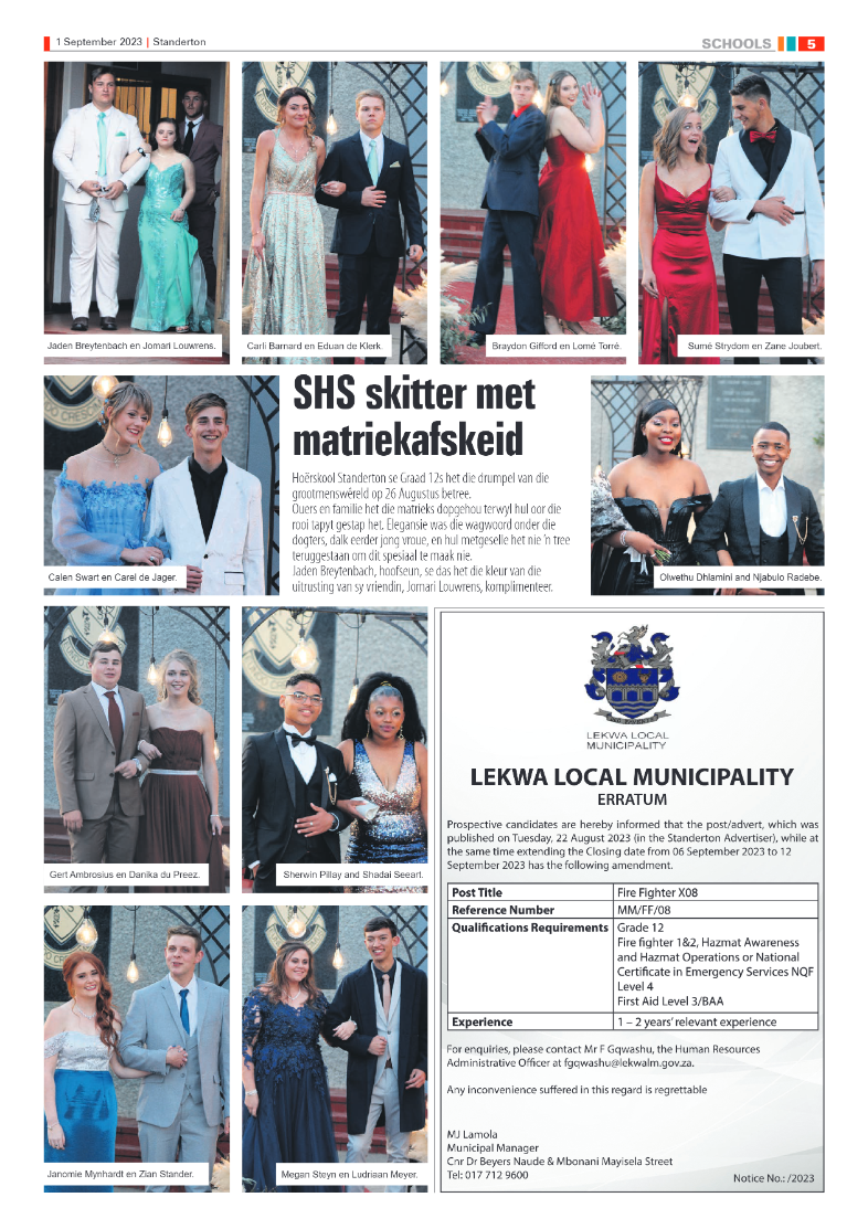 Standerton Advertiser 1 September 2023 page 5