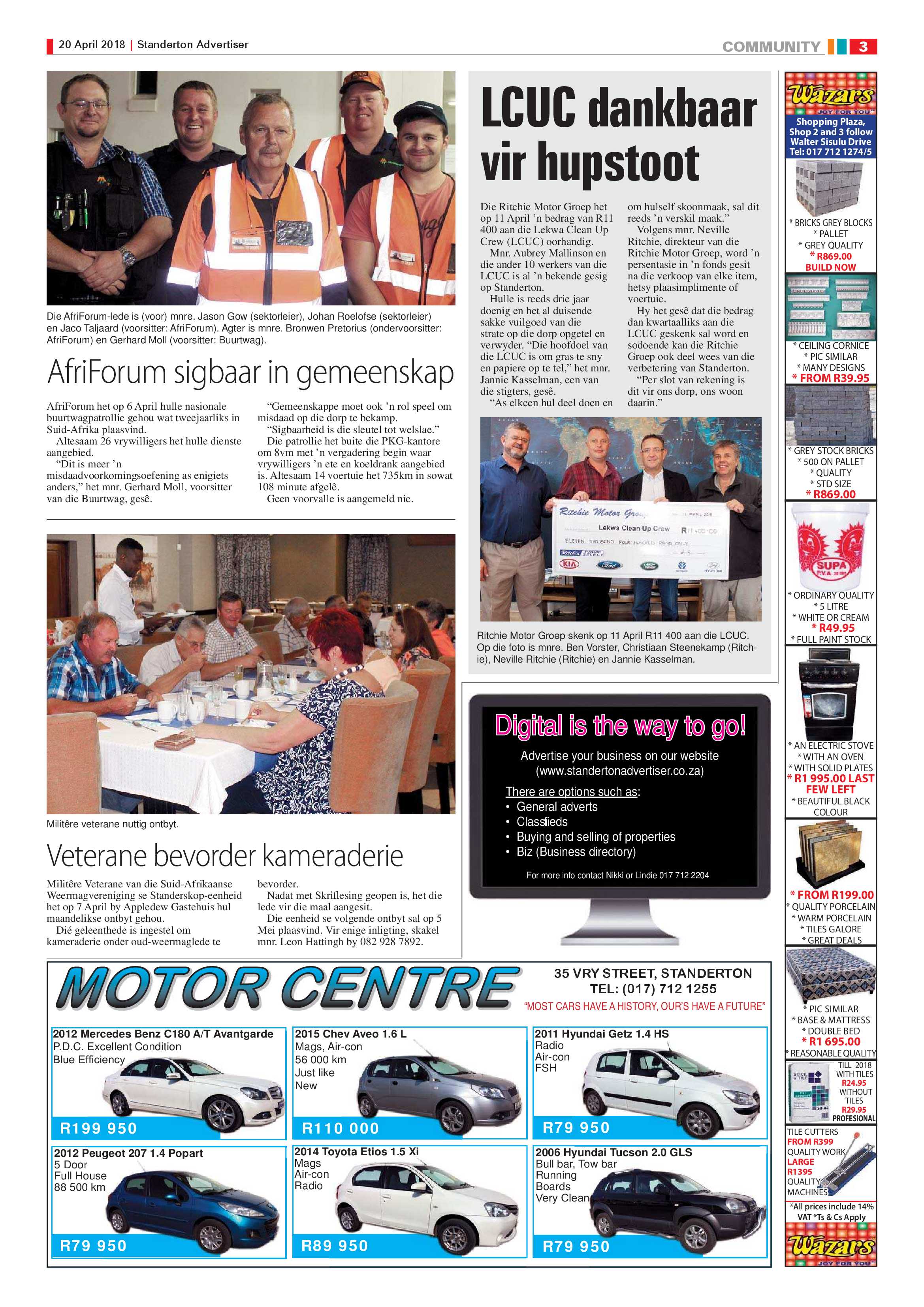 Standerton Advertiser 20 April 2018 page 3