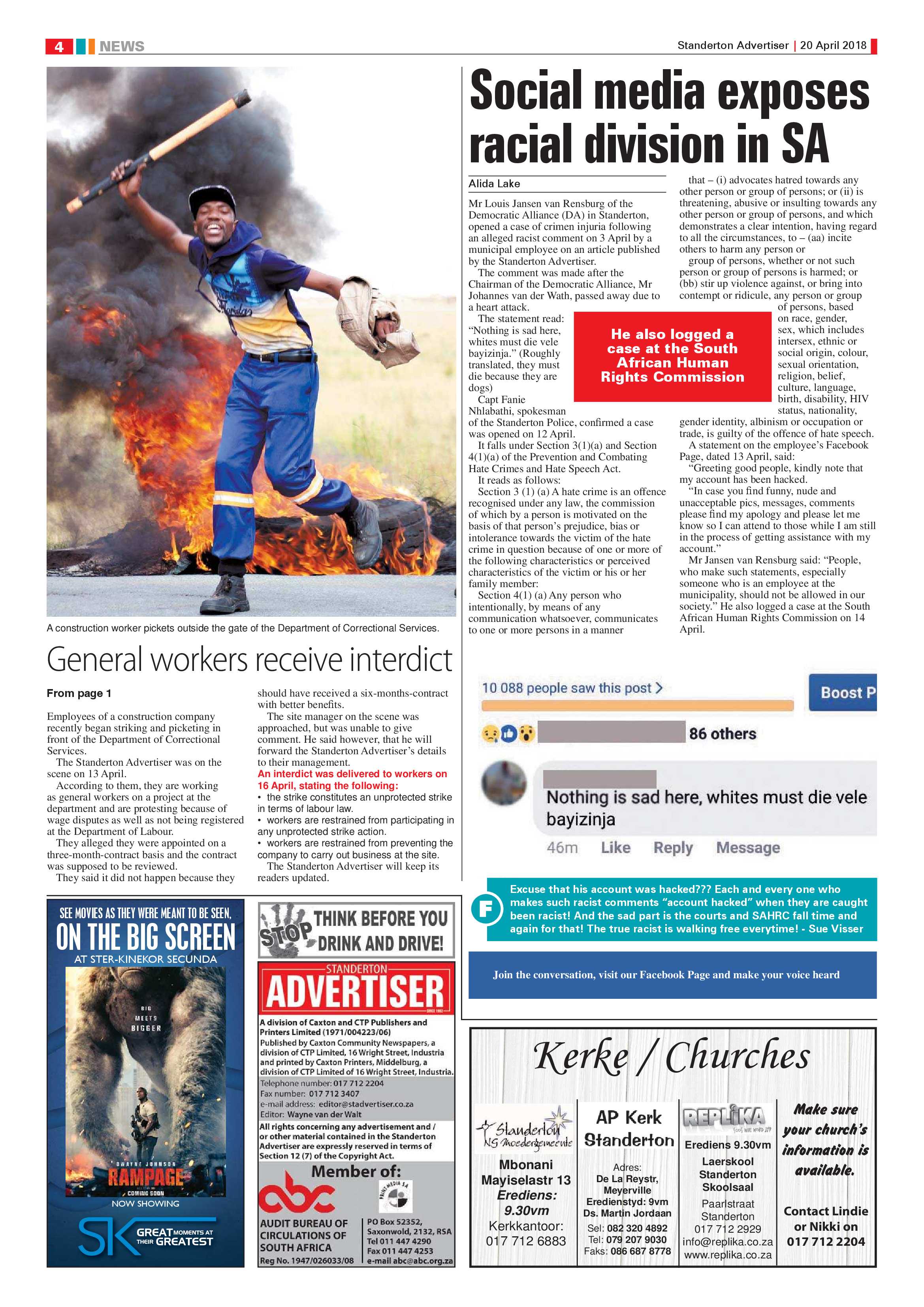 Standerton Advertiser 20 April 2018 page 4