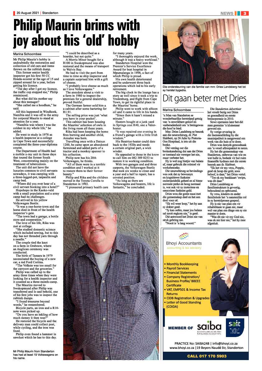 Standerton Advertiser 20 August 2021 page 3