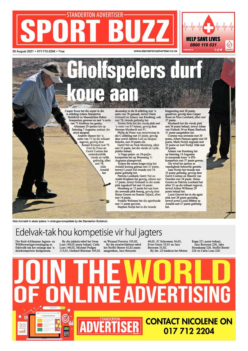 Standerton Advertiser 20 August 2021 page 8