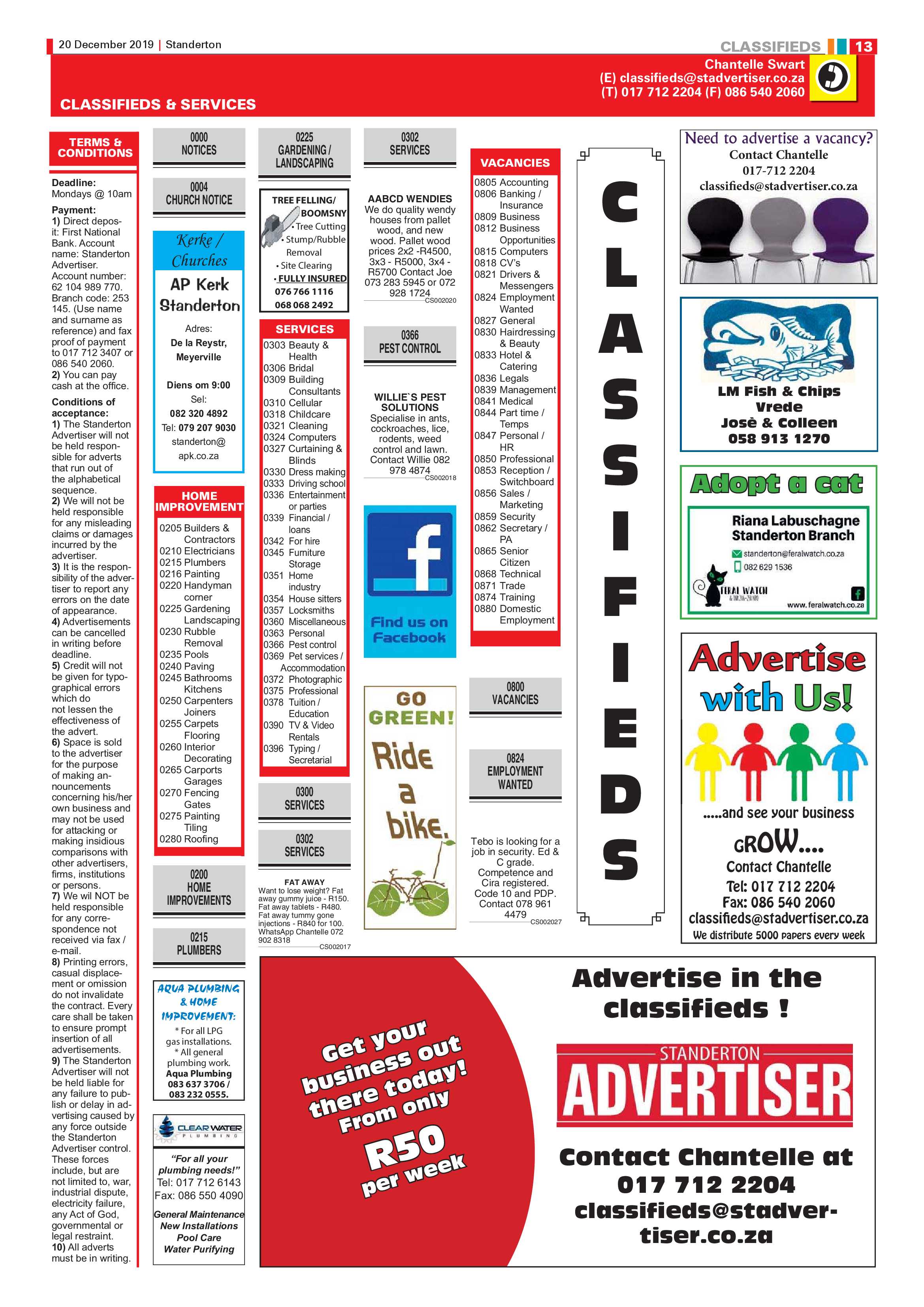 Standerton Advertiser 20 December 2019 page 13