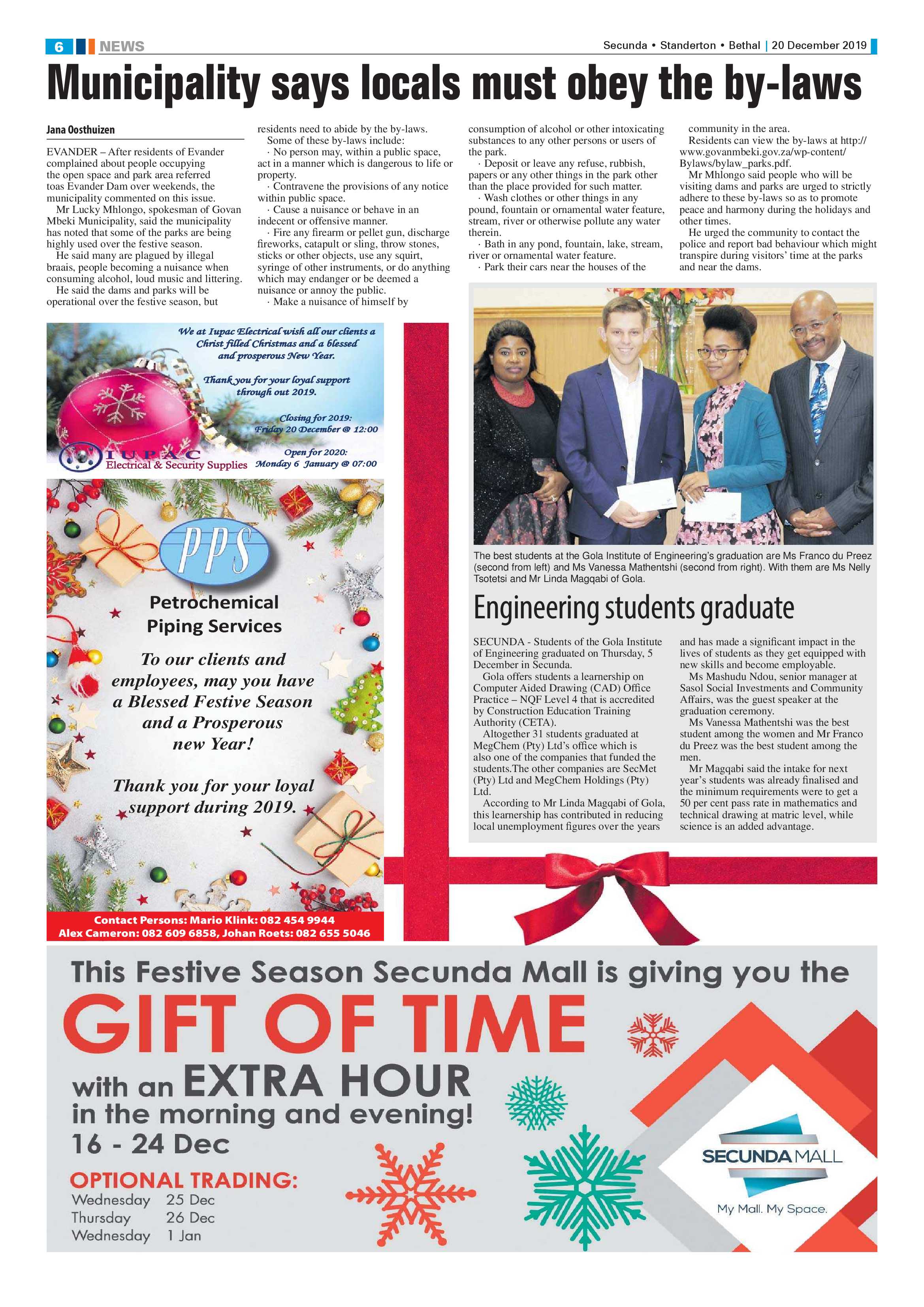 Standerton Advertiser 20 December 2019 page 6