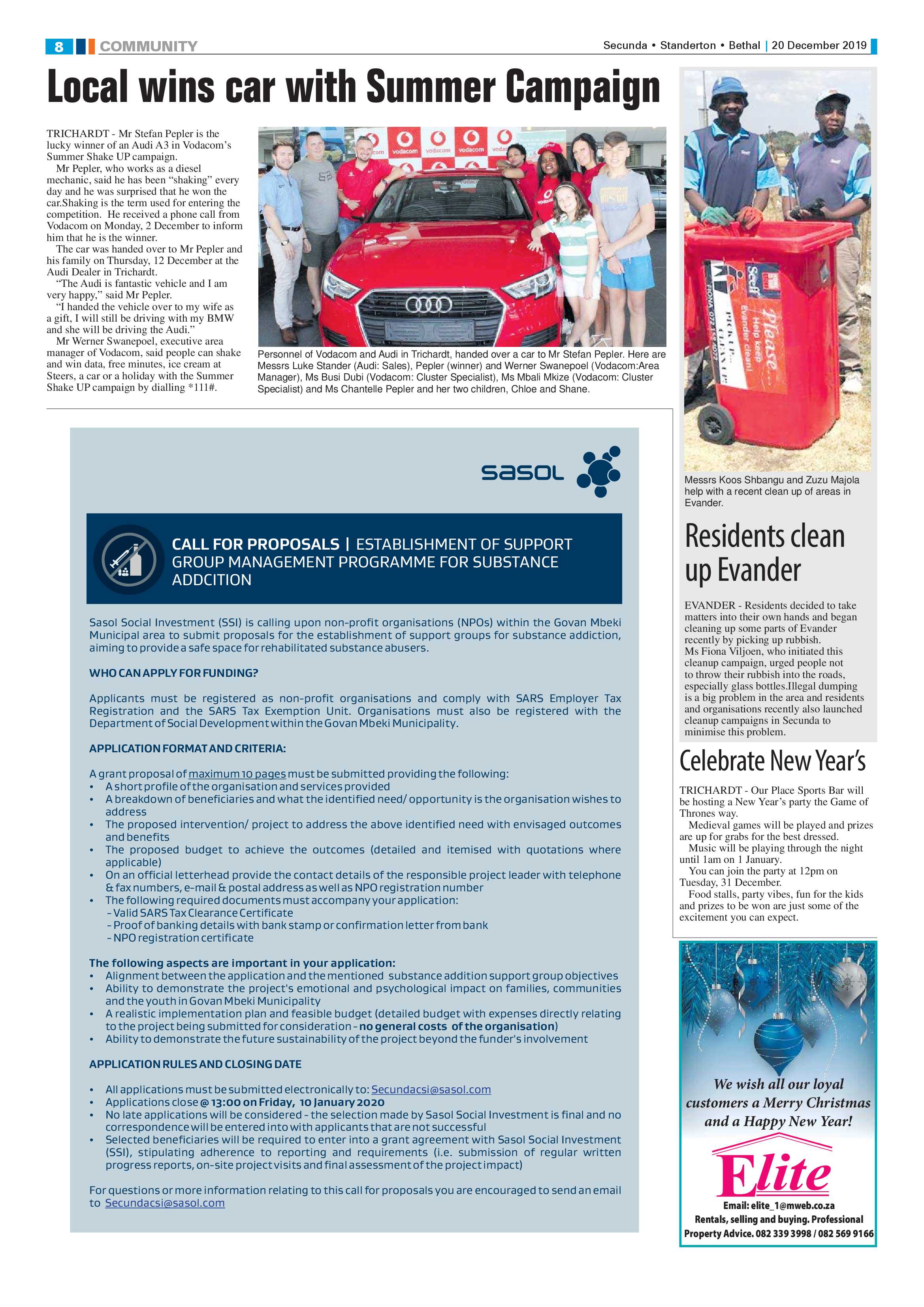 Standerton Advertiser 20 December 2019 page 8