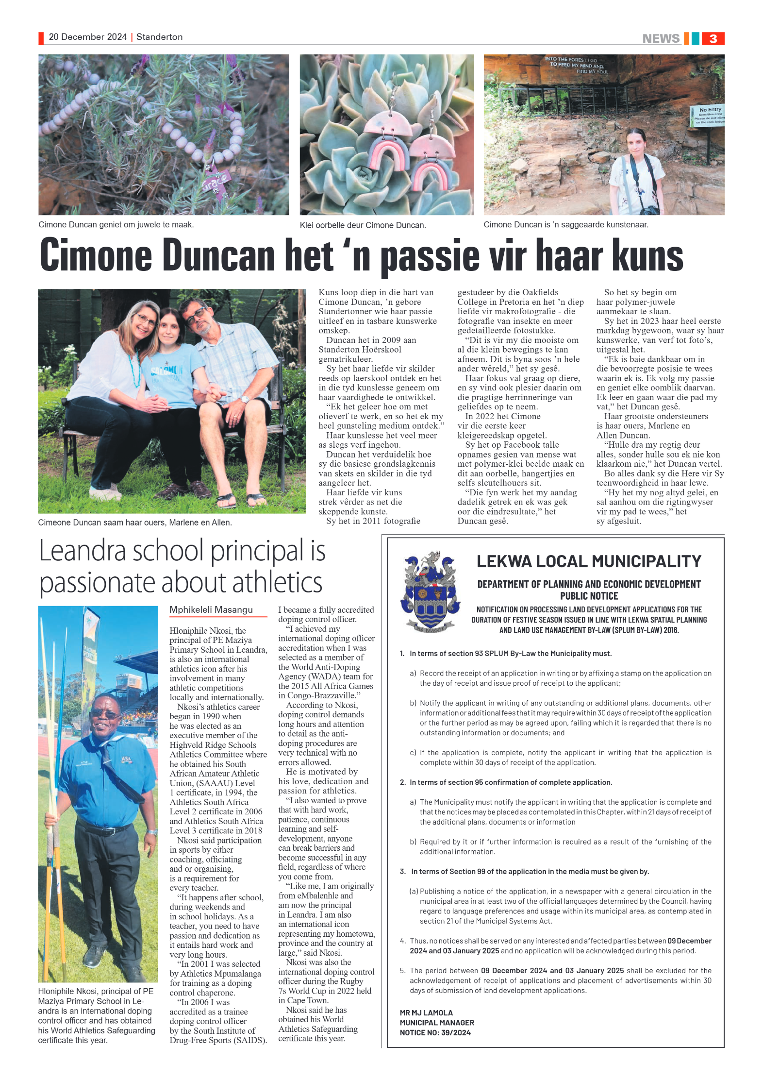 Standerton Advertiser 20 December 2024 page 3