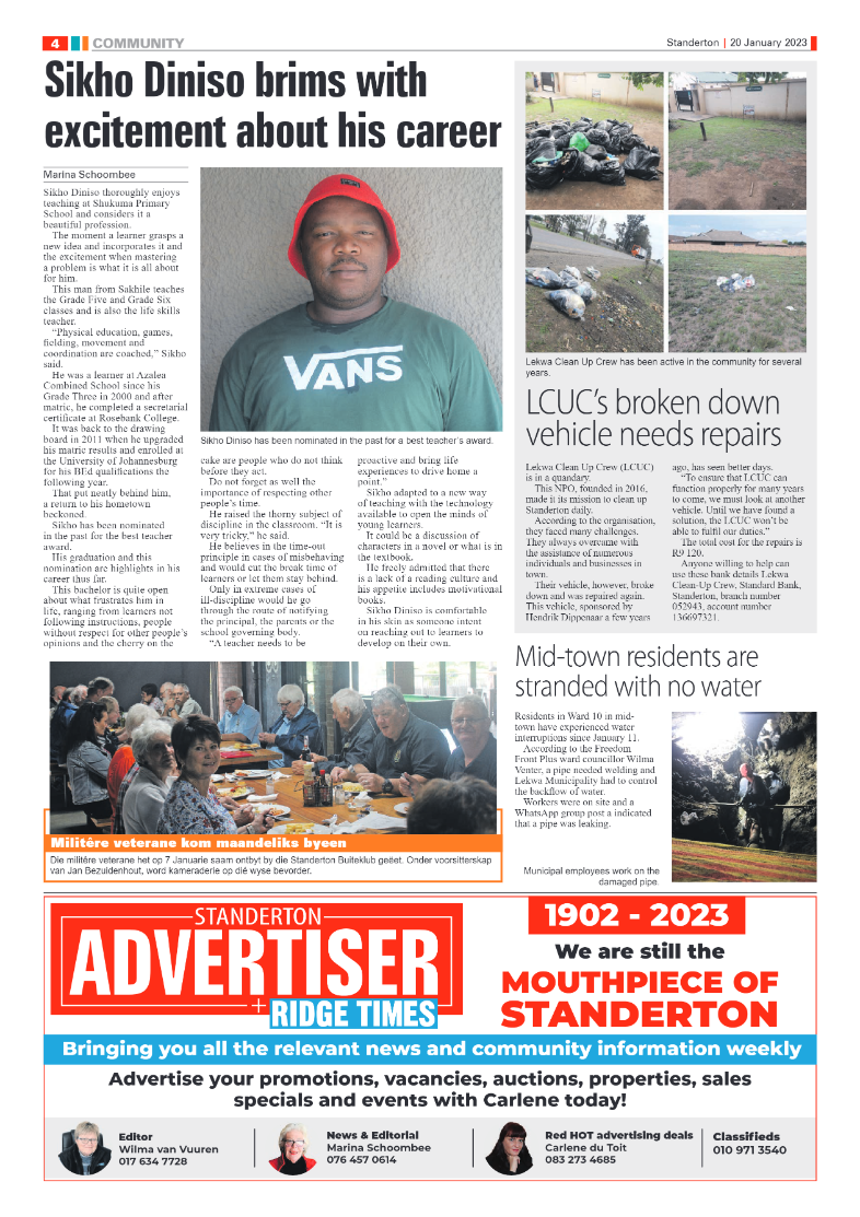 Standerton Advertiser 20 January 2023 page 4