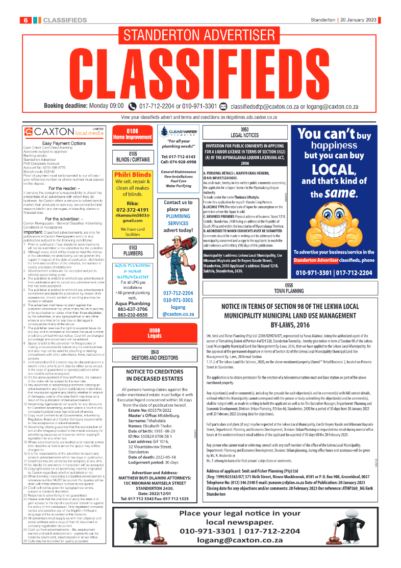 Standerton Advertiser 20 January 2023 page 6